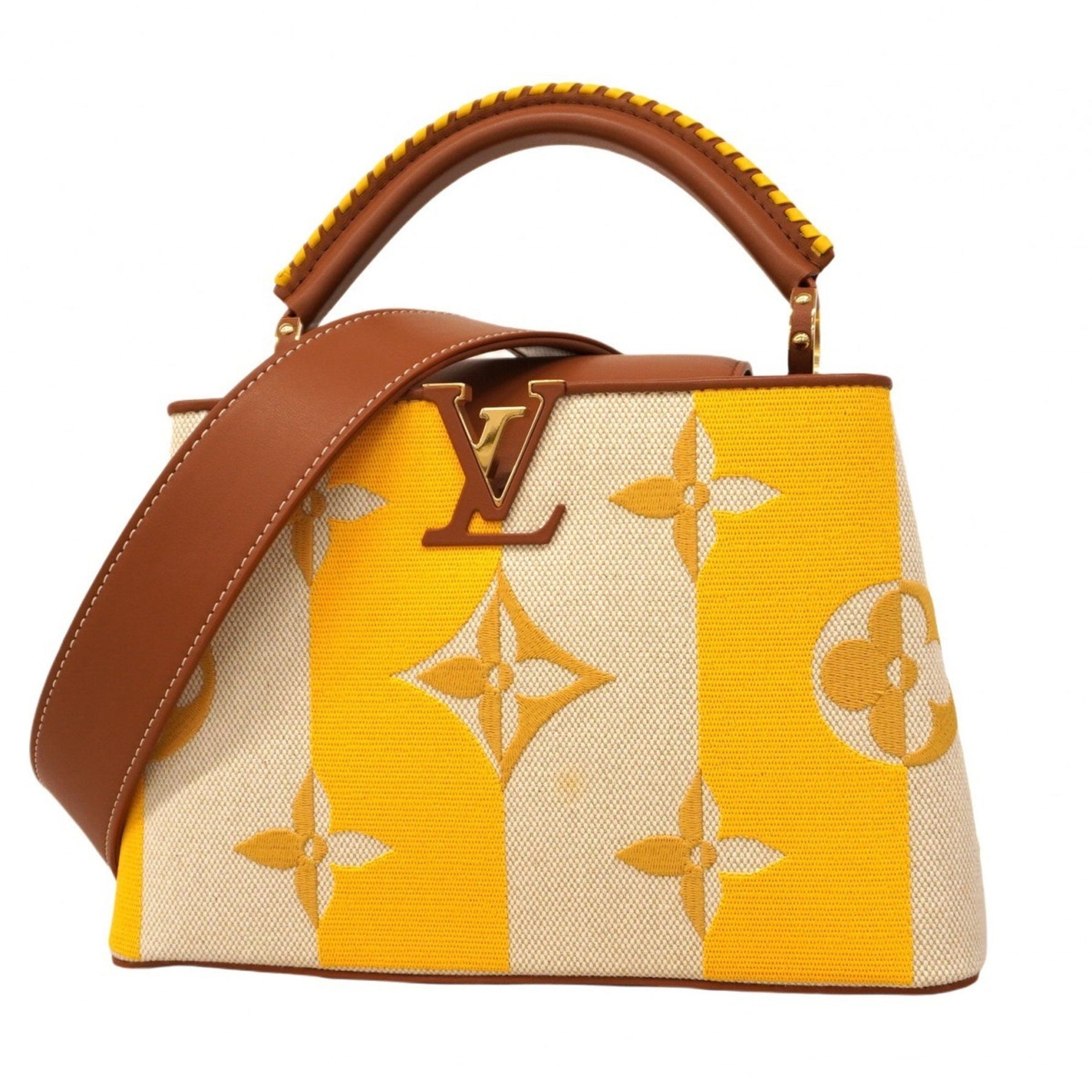 Louis Vuitton Monogram Capucines BB Parasol Handbag Brown/Yellow Bag