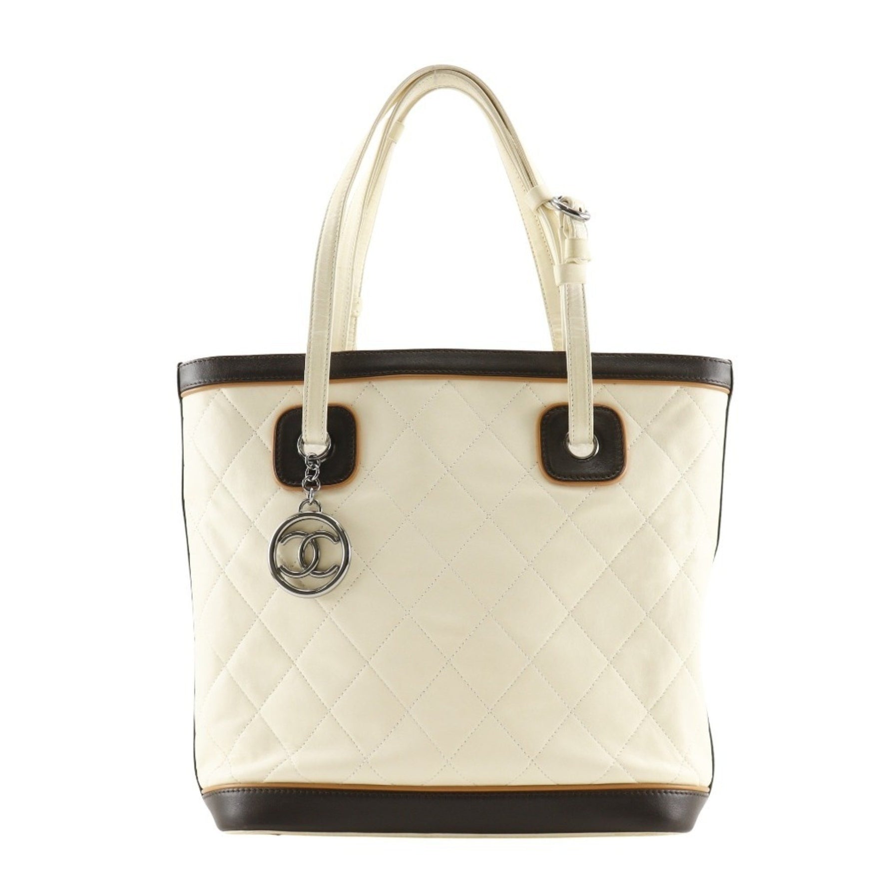 CHANEL Matelasse Tote Bag Coco Charm Calfskin 2007