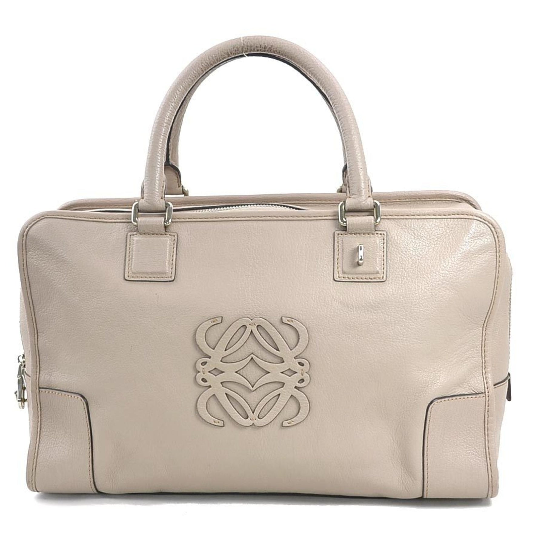 LOEWE handbag Amazona 36 leather pink beige ladies