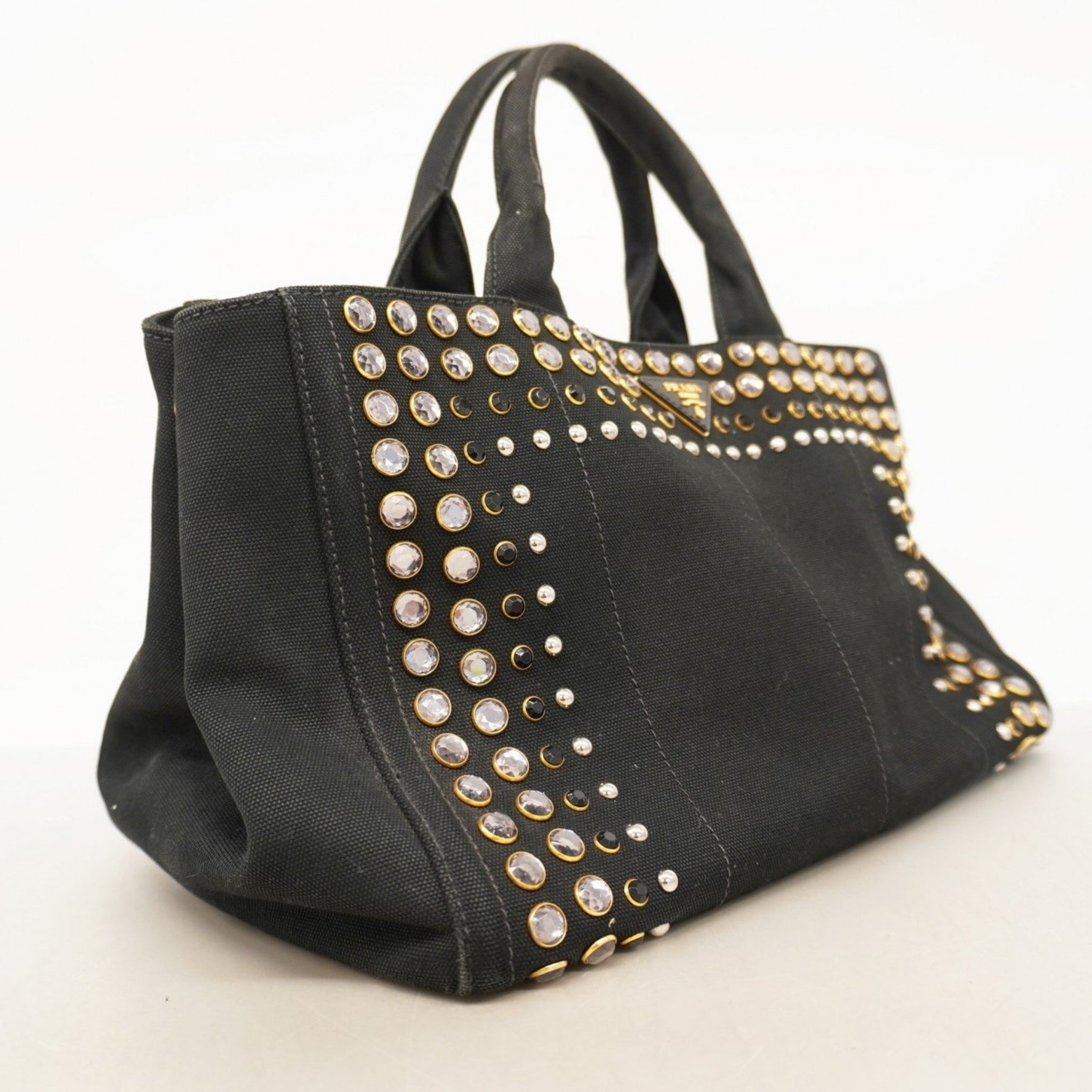 Prada Canapa Tote Bag, and Gold, Bag