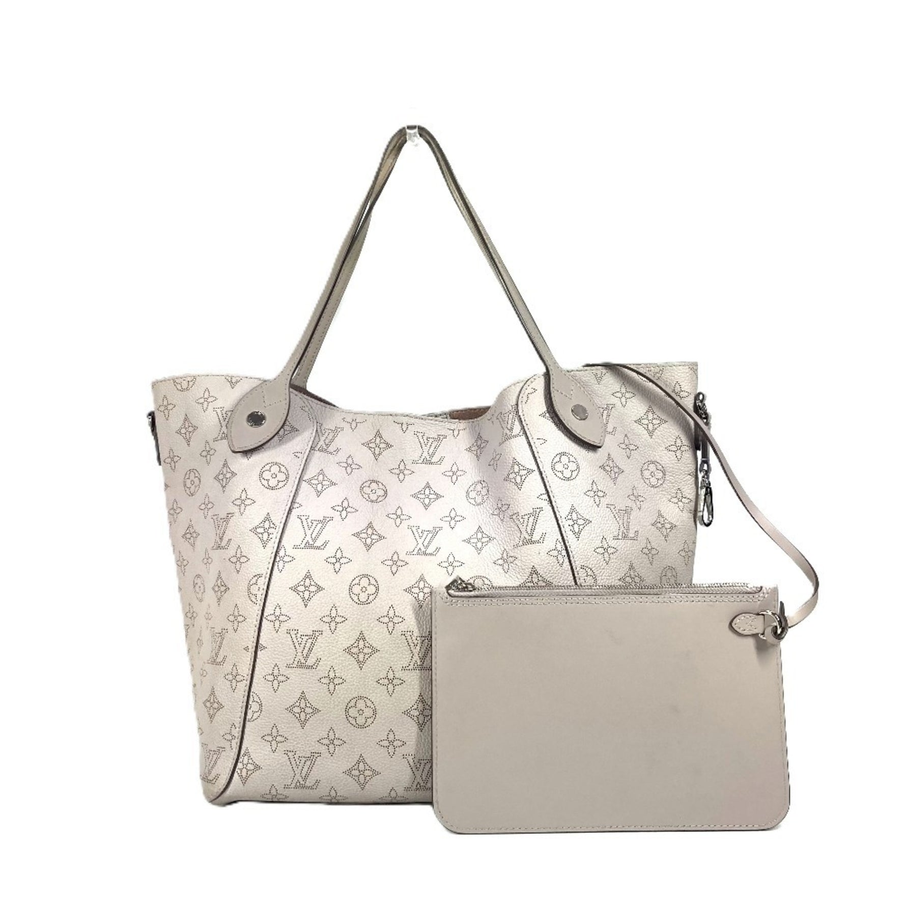 Louis Vuitton Monogram Mahina Hina MM Tote bag Shoulder with pouch leather Bloom Greige