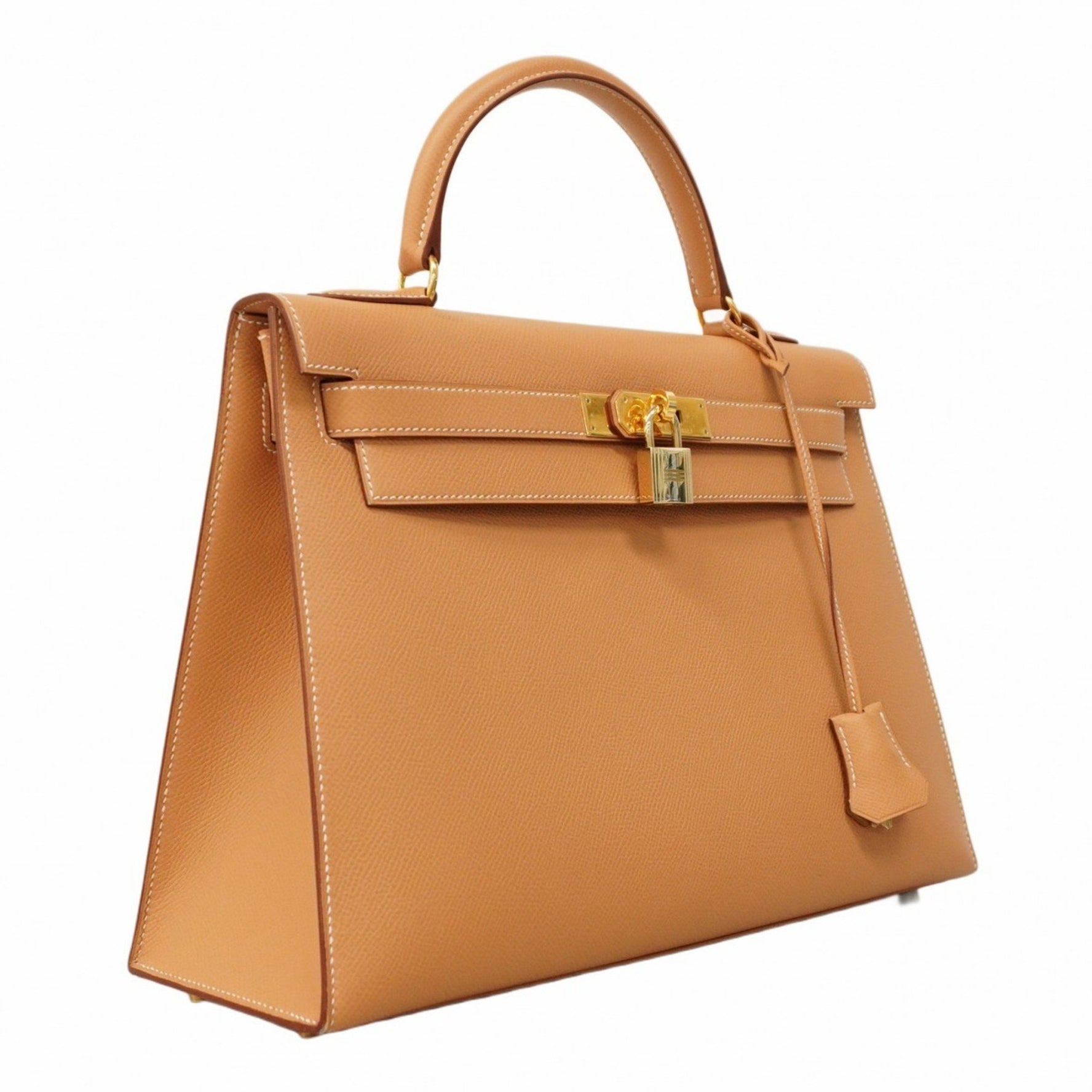 Hermes Hermès Kelly 32 Handbag, Natural Leather, A Stamp, 2-Way Bag for Women