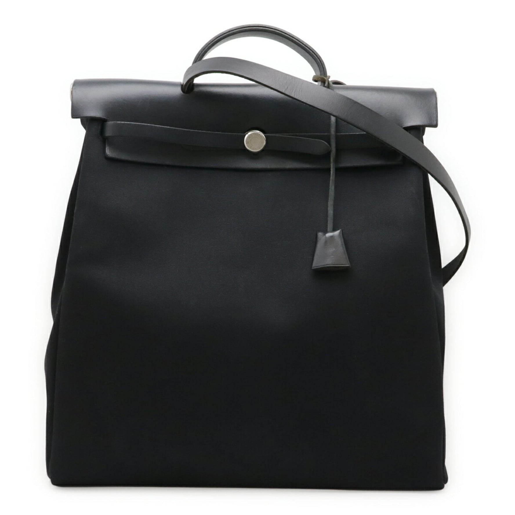 HERMES Hermès Air Bag MM Handbag/Shoulder Bag, Toile Officier Leather, F Stamp, Spare Not Available