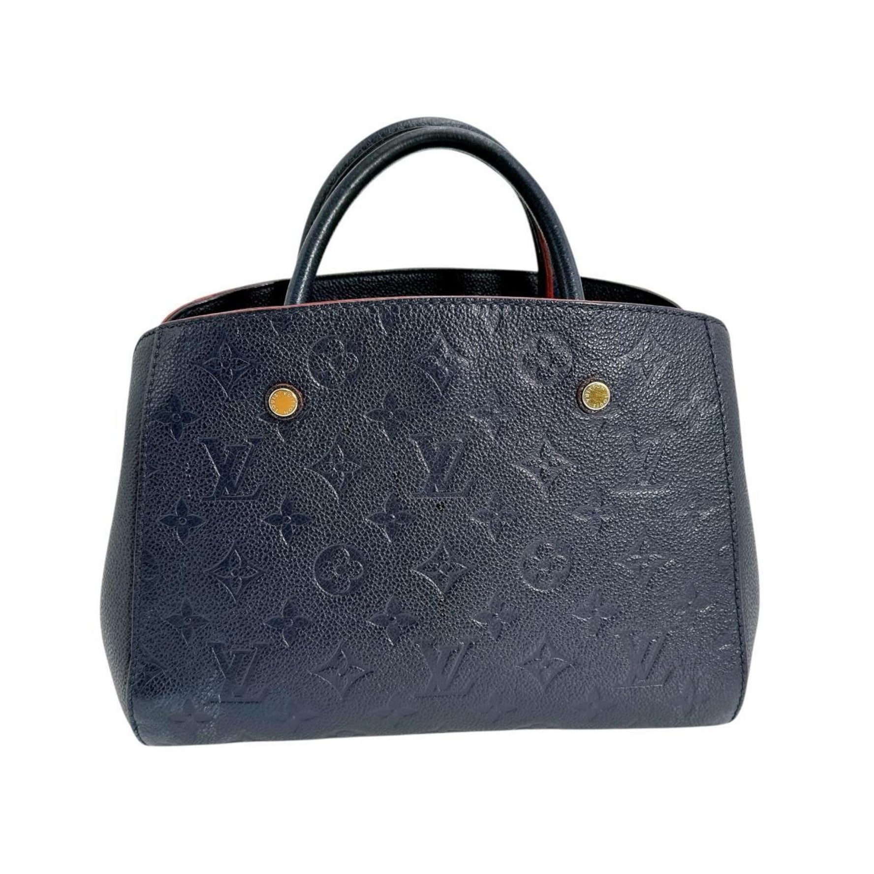 Louis Vuitton Shoulder Bag Montaigne BB Empreinte Marine Rouge Monogram