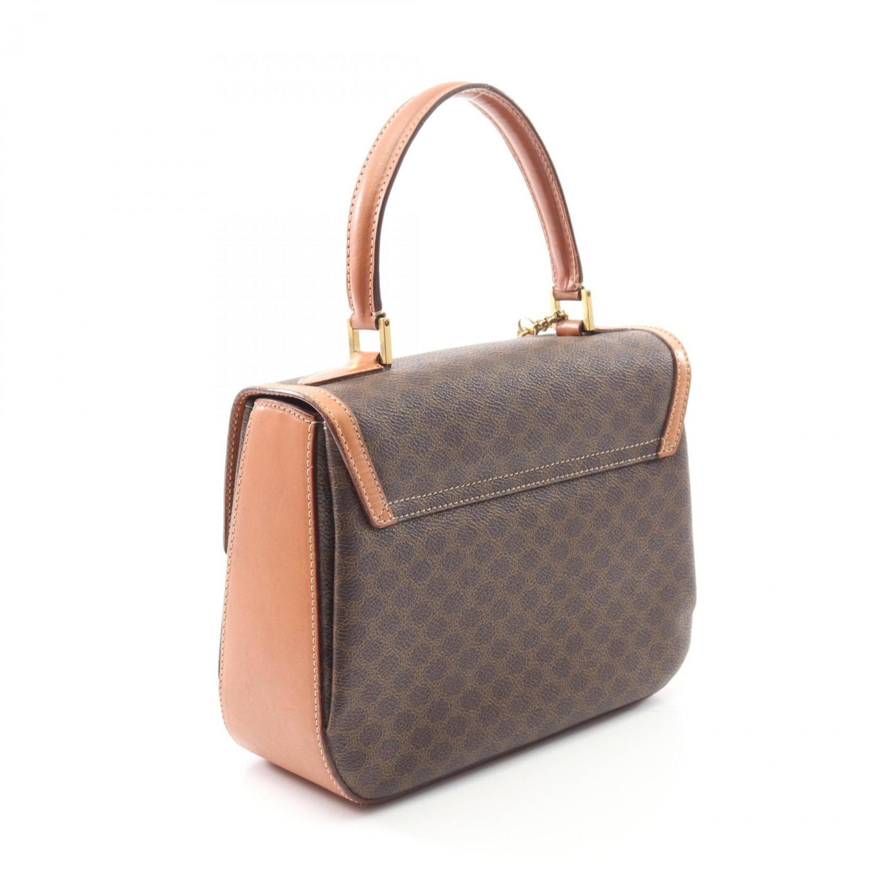 Celine Macadam Handbag, PVC-Coated Canvas and Leather