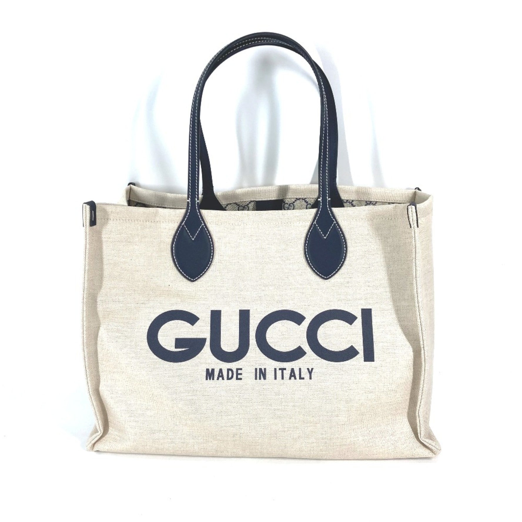 Gucci Japan limited JAPAN Shoulder Bag Shoulder Bag Tote Bag BeigeBased x Black Dark Navy Based