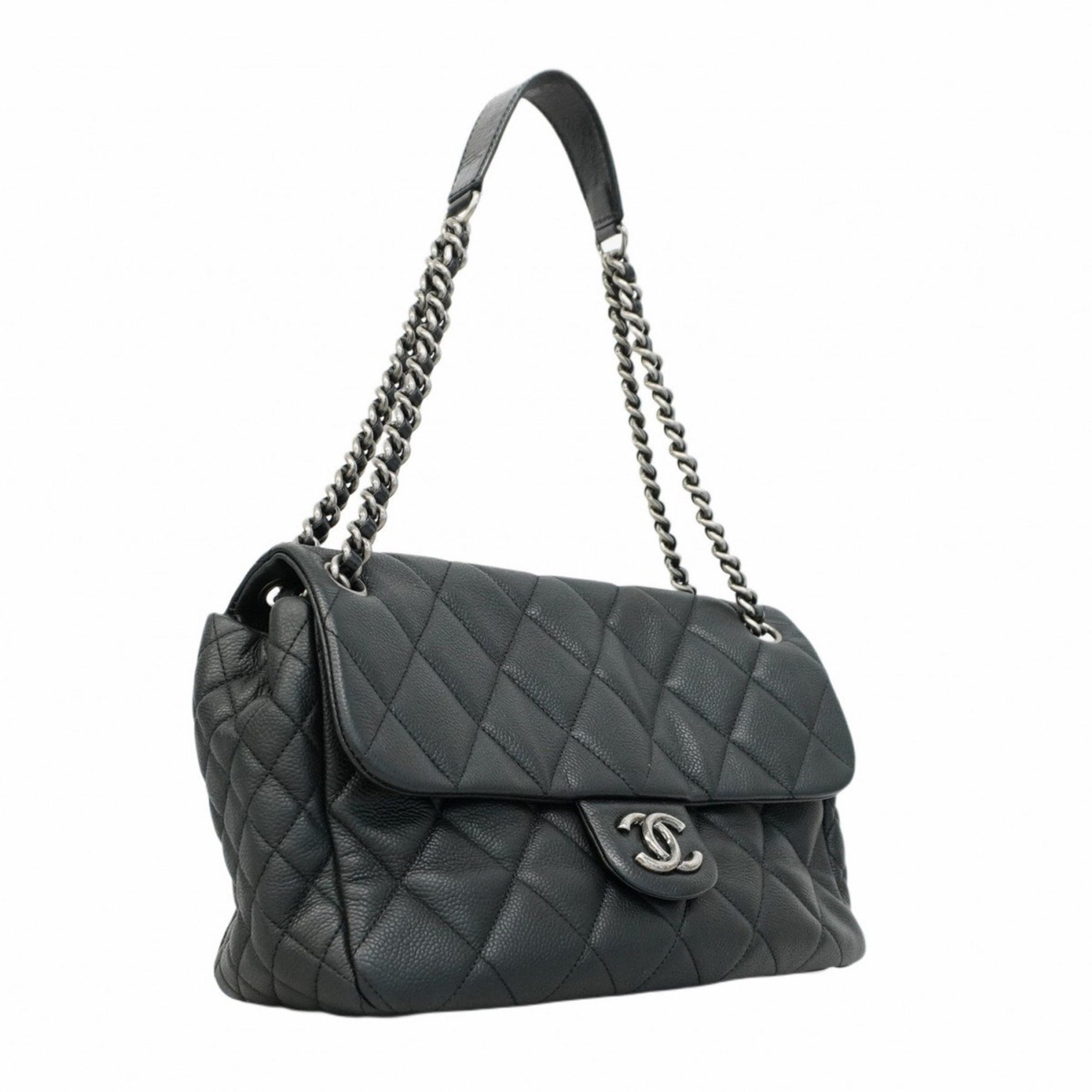 Chanel Matelasse Shoulder Bag with Chain Bag, Caviar Skin