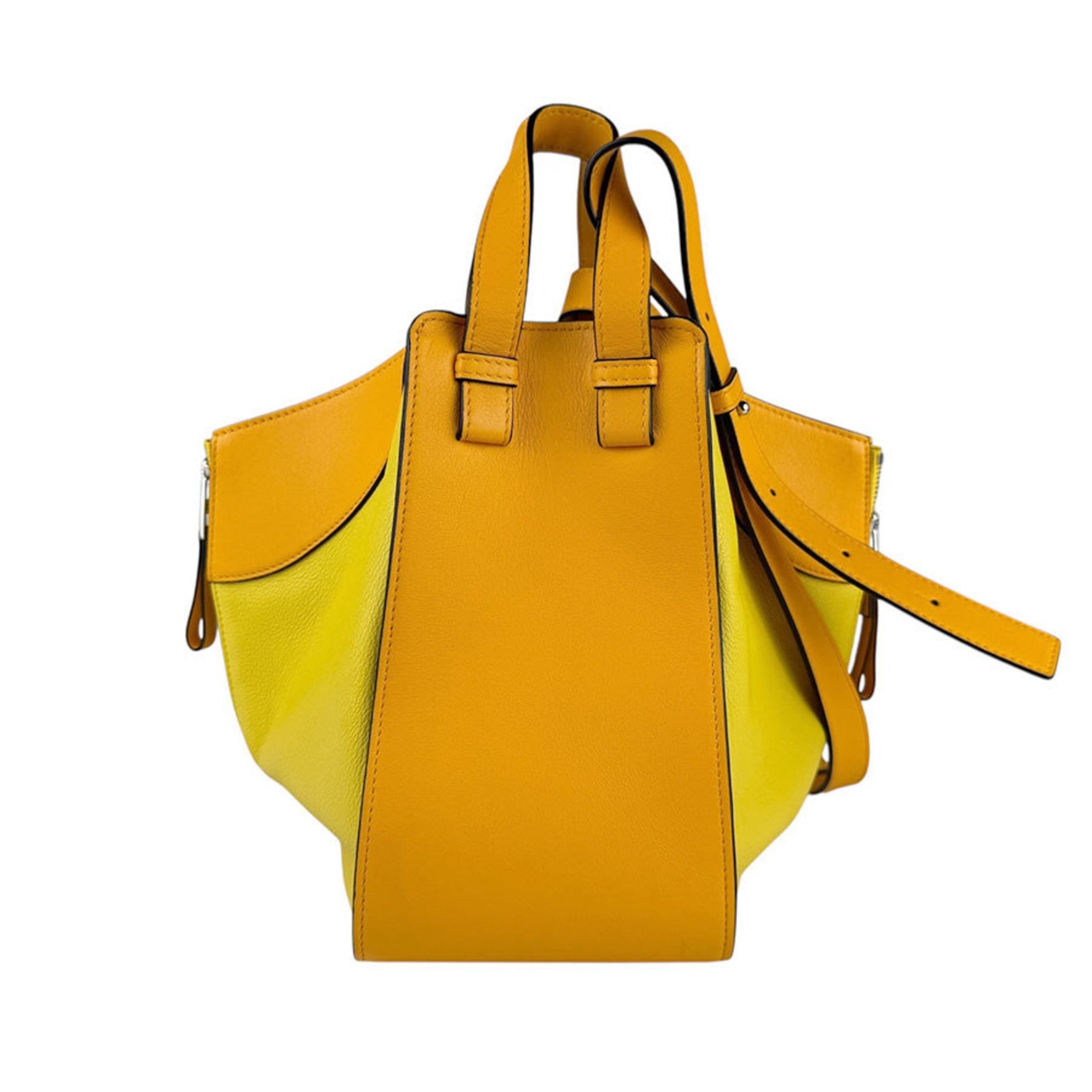 LOEWE Hammock Shoulder Bag in Orange and Yellow Leather