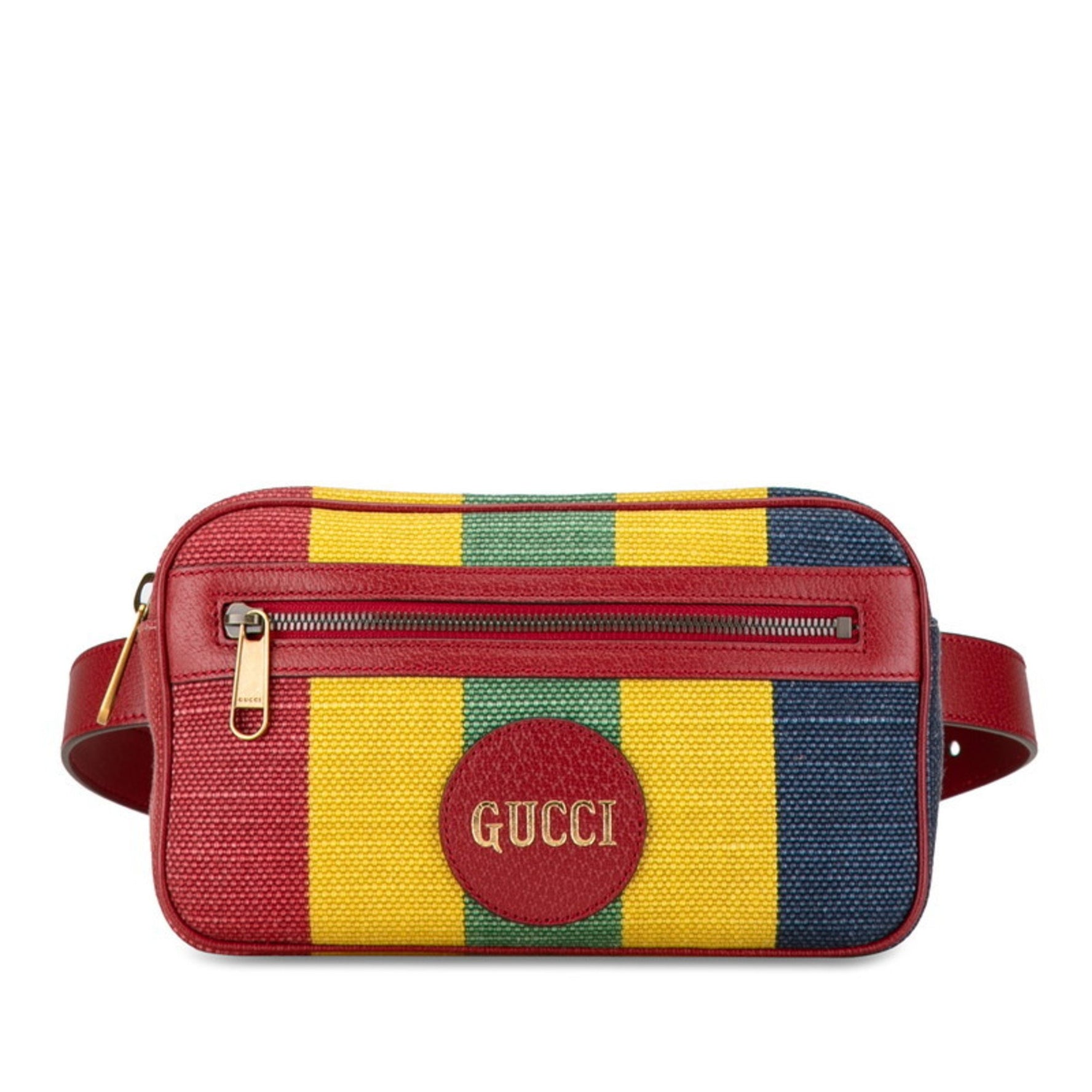 Gucci Baiadera Body Bag Waist Red Multicolor Canvas Leather