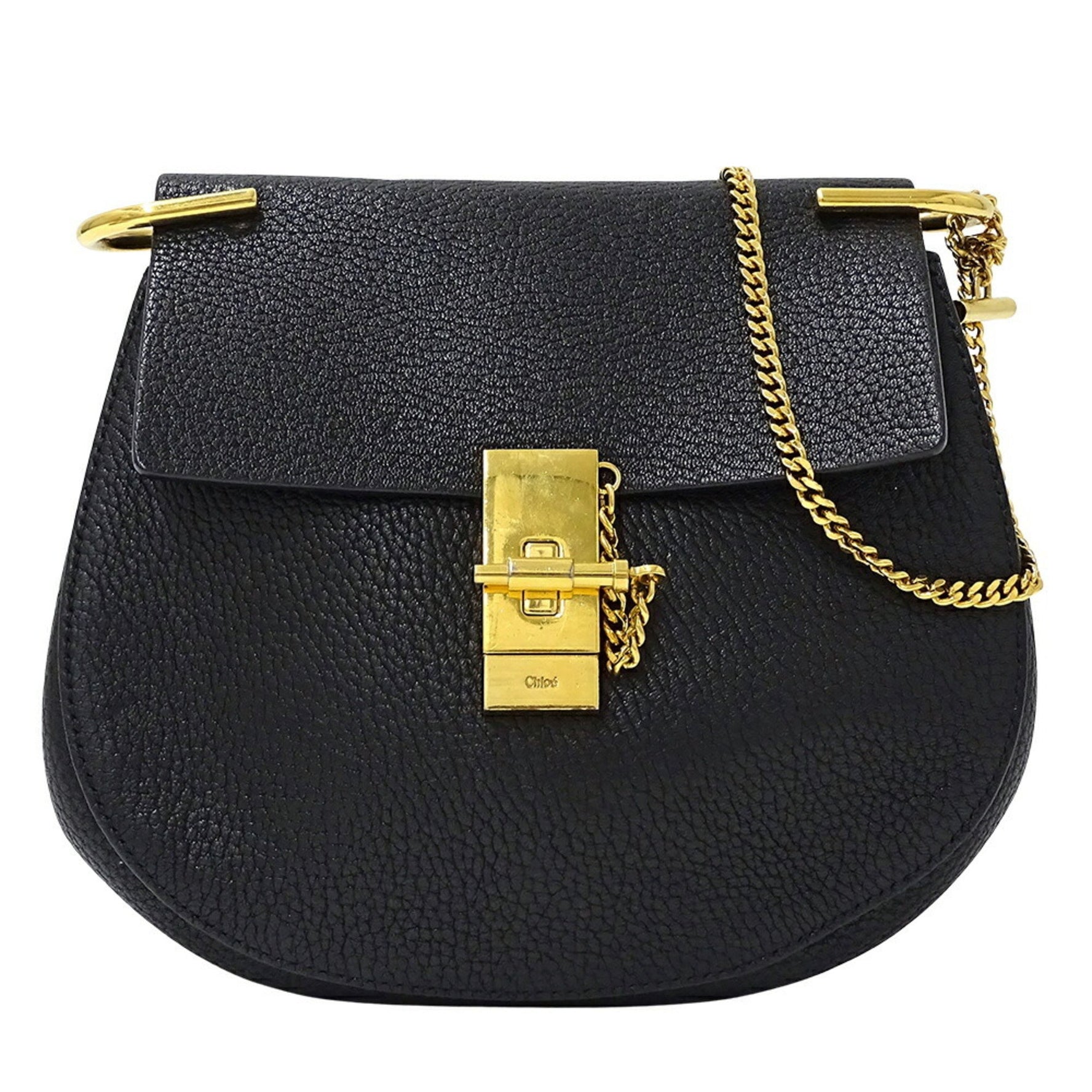 Chloé Chloe Drew Leather Shoulder Bag in with Chain