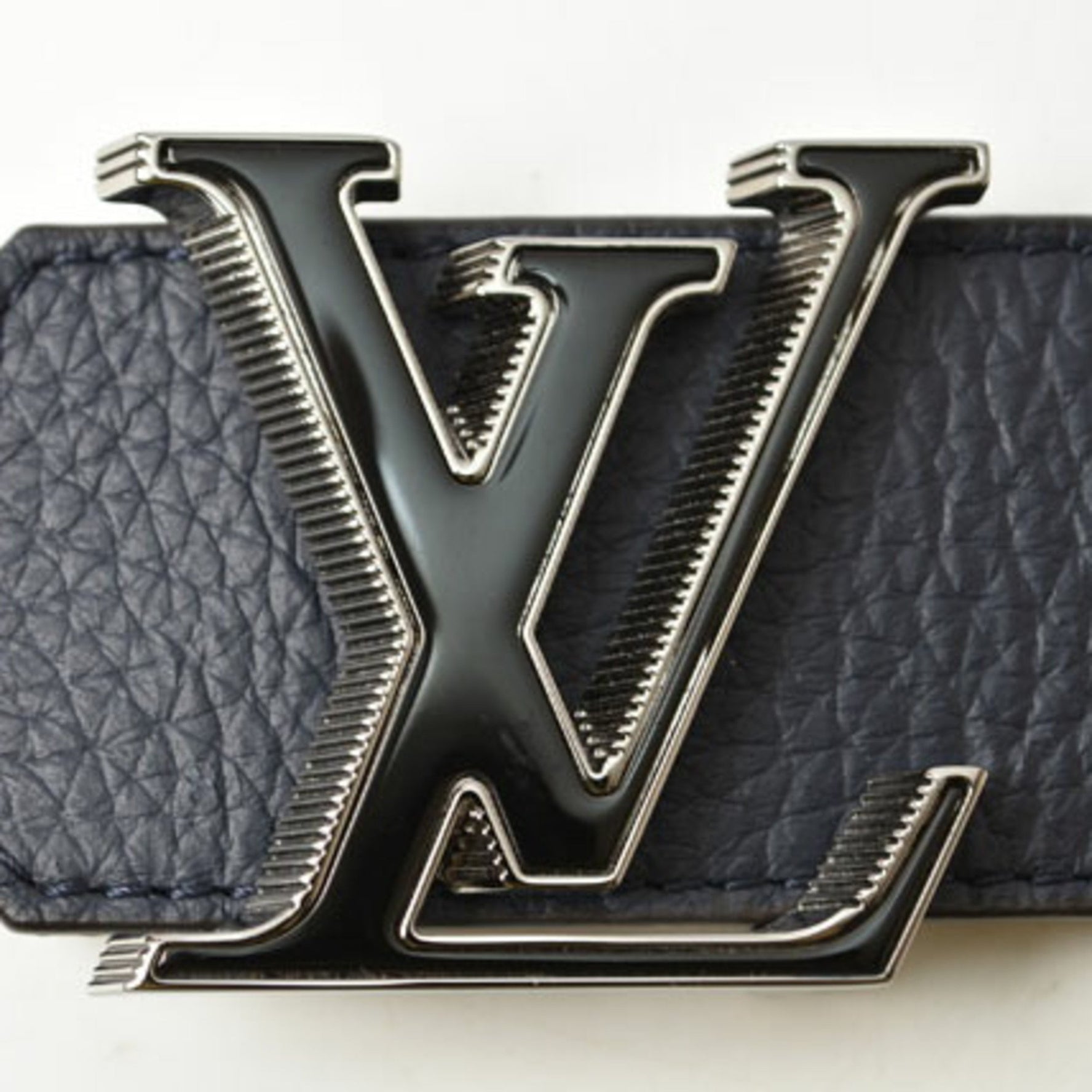 Louis Vuitton Reversible Belt Santur LV Tilt Reverse 100/40 Taurillon Navy/Brown