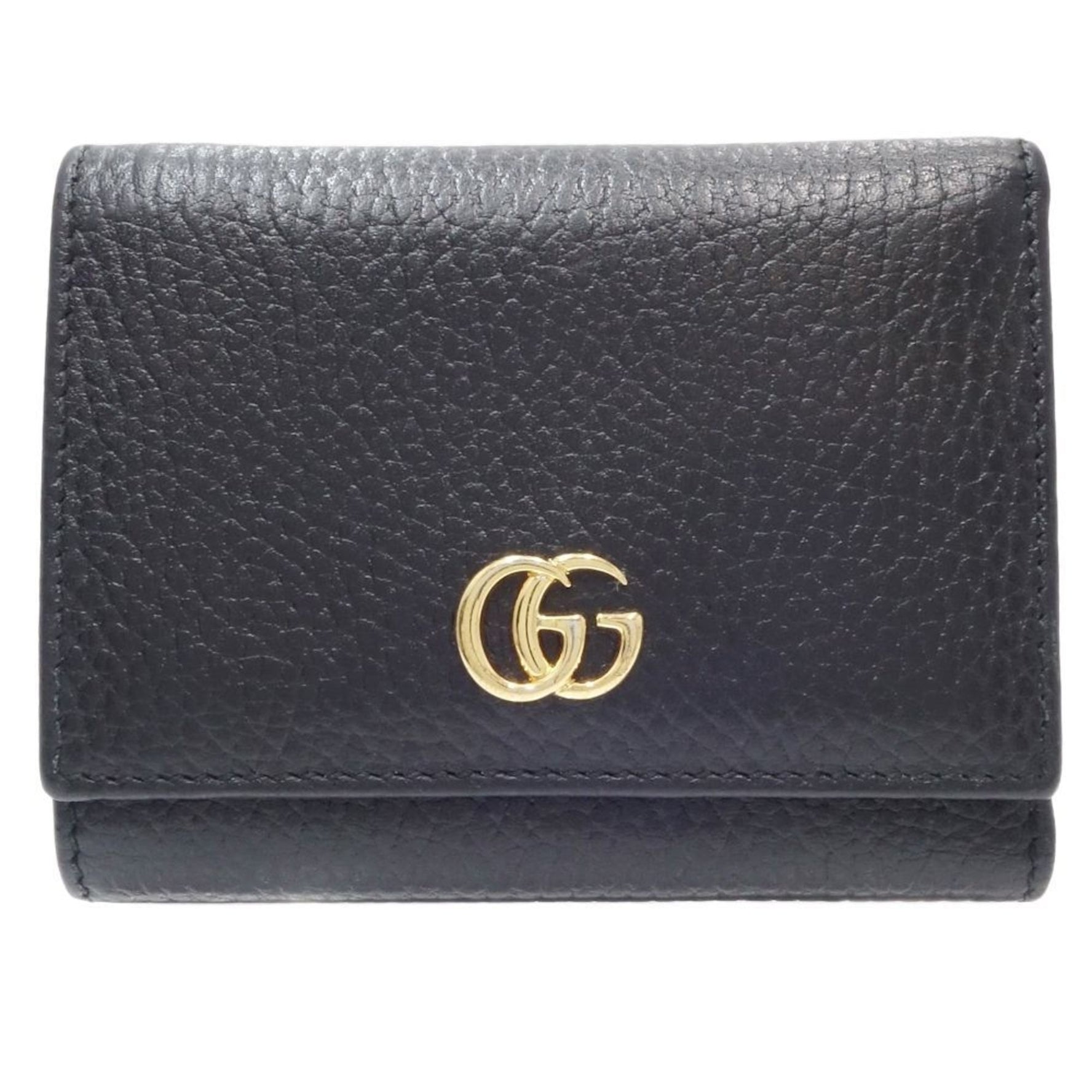 GUCCI Petit Marmont Compact Wallet Trifold Leather