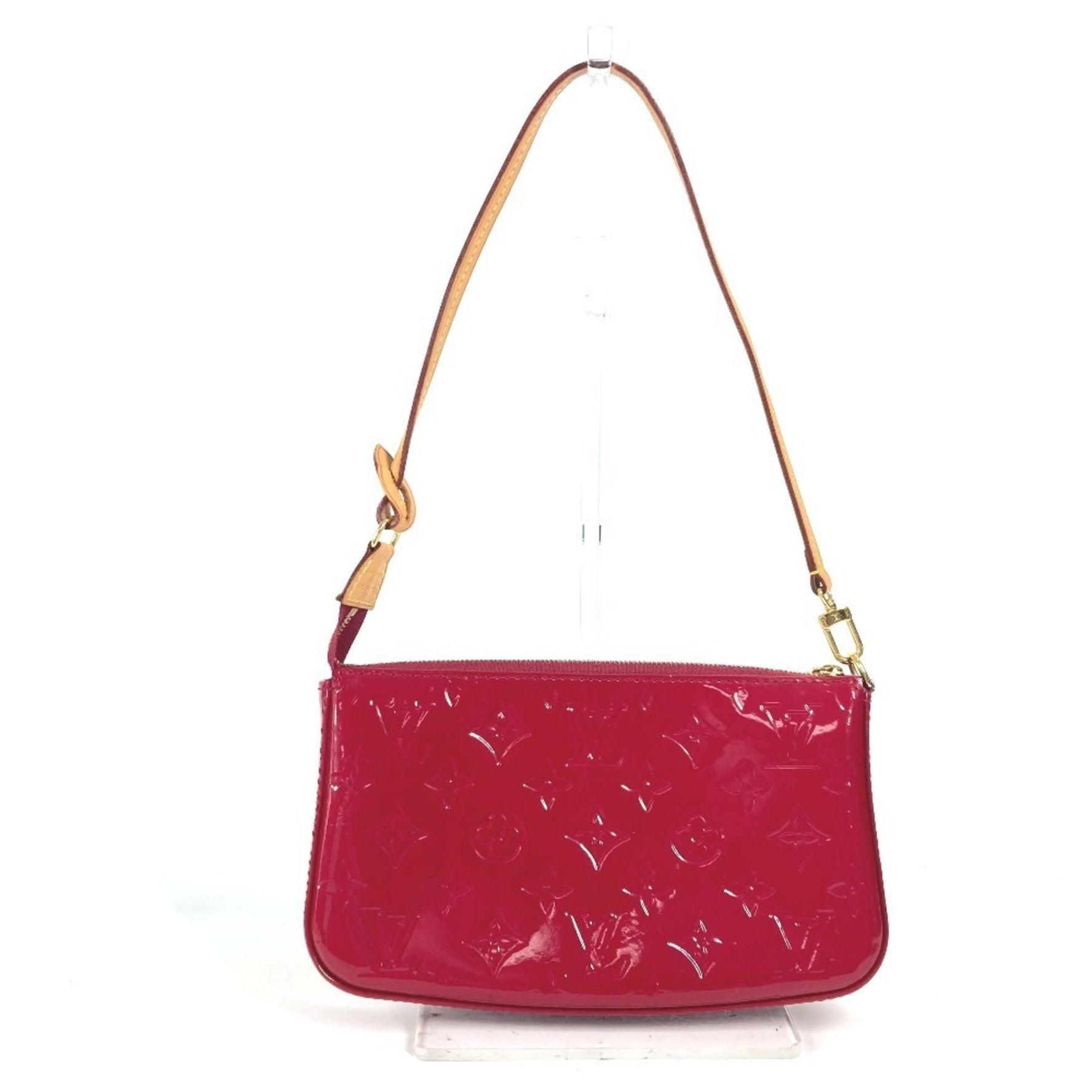 Louis Vuitton Monogram Vernis Pochette Accessoires Bag Handbag Shoulder Rose Andian Pink