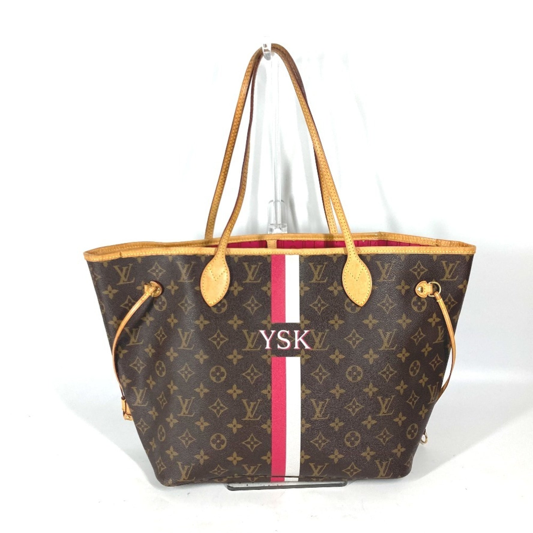 Louis Vuitton Monogram Neverfull MM Tote Bag Shoulder Canvas Pivoine Pink