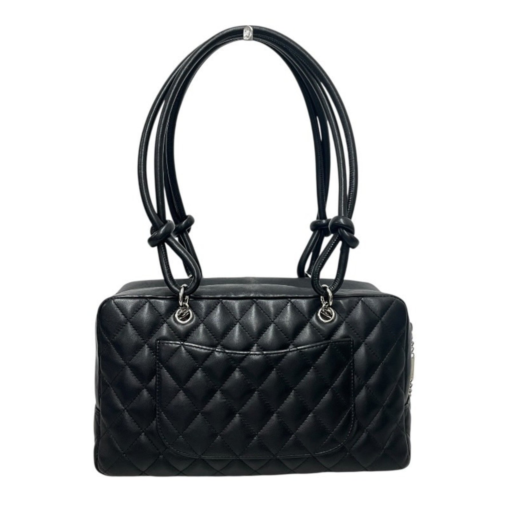 CHANEL Bowling Bag Leather Handbag, Cambon Line, Coco Mark