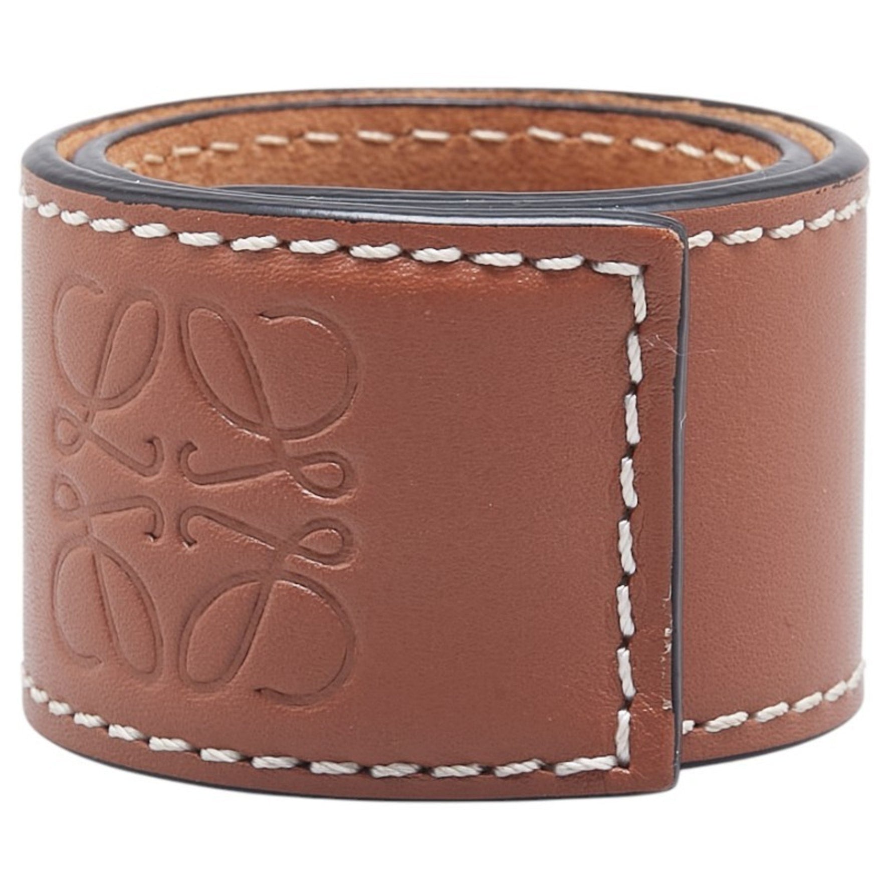 LOEWE Anagram Slap Small Bracelet in Leather