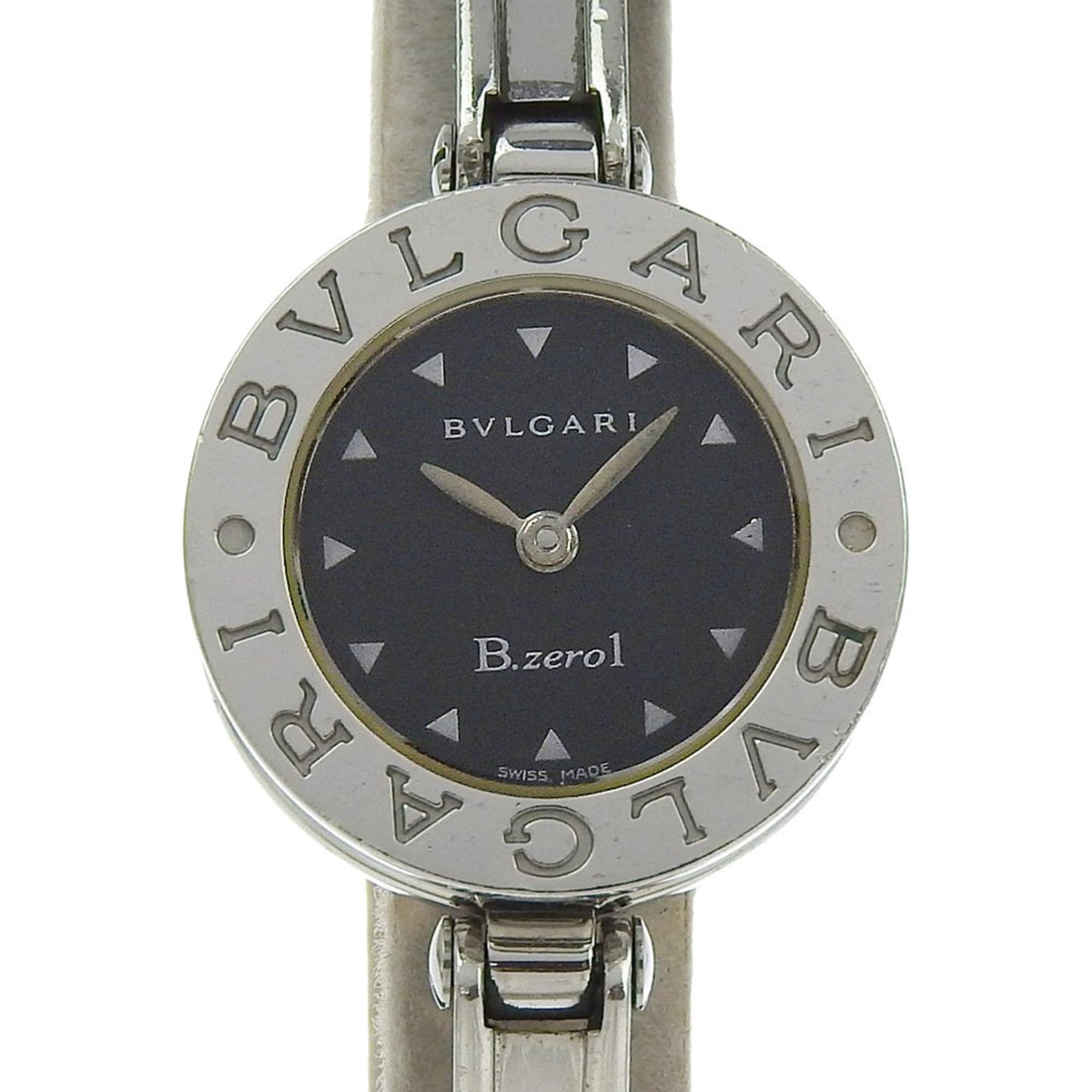 BVLGARI Watch, Stainless Steel, Quartz Movement, Analog Display, Black Dial