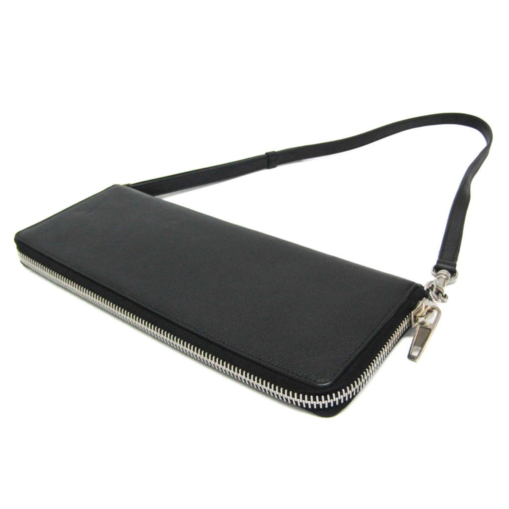 Balenciaga LEASH CLUTCH Women,Men Leather Shoulder Bag