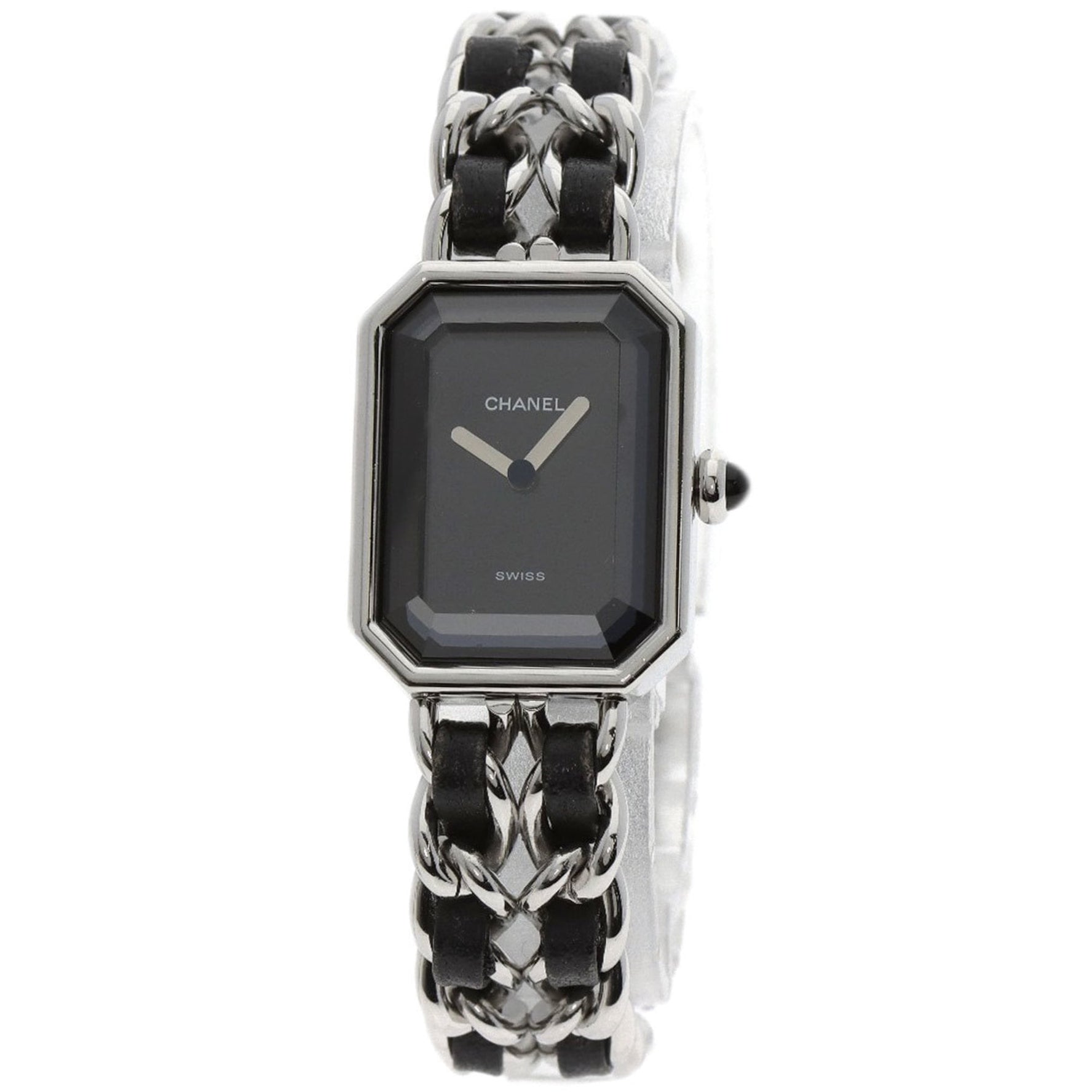 Chanel Premiere M Watch, Stainless Steel/Stainless Steel Leather