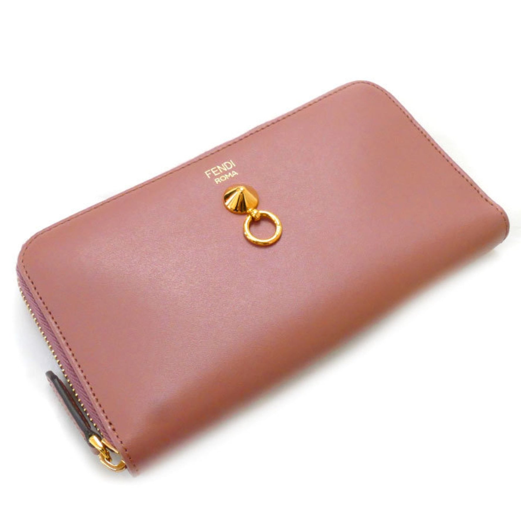FENDI By the Way Long Wallet Round Zipper English Rose Pink SME Ladies