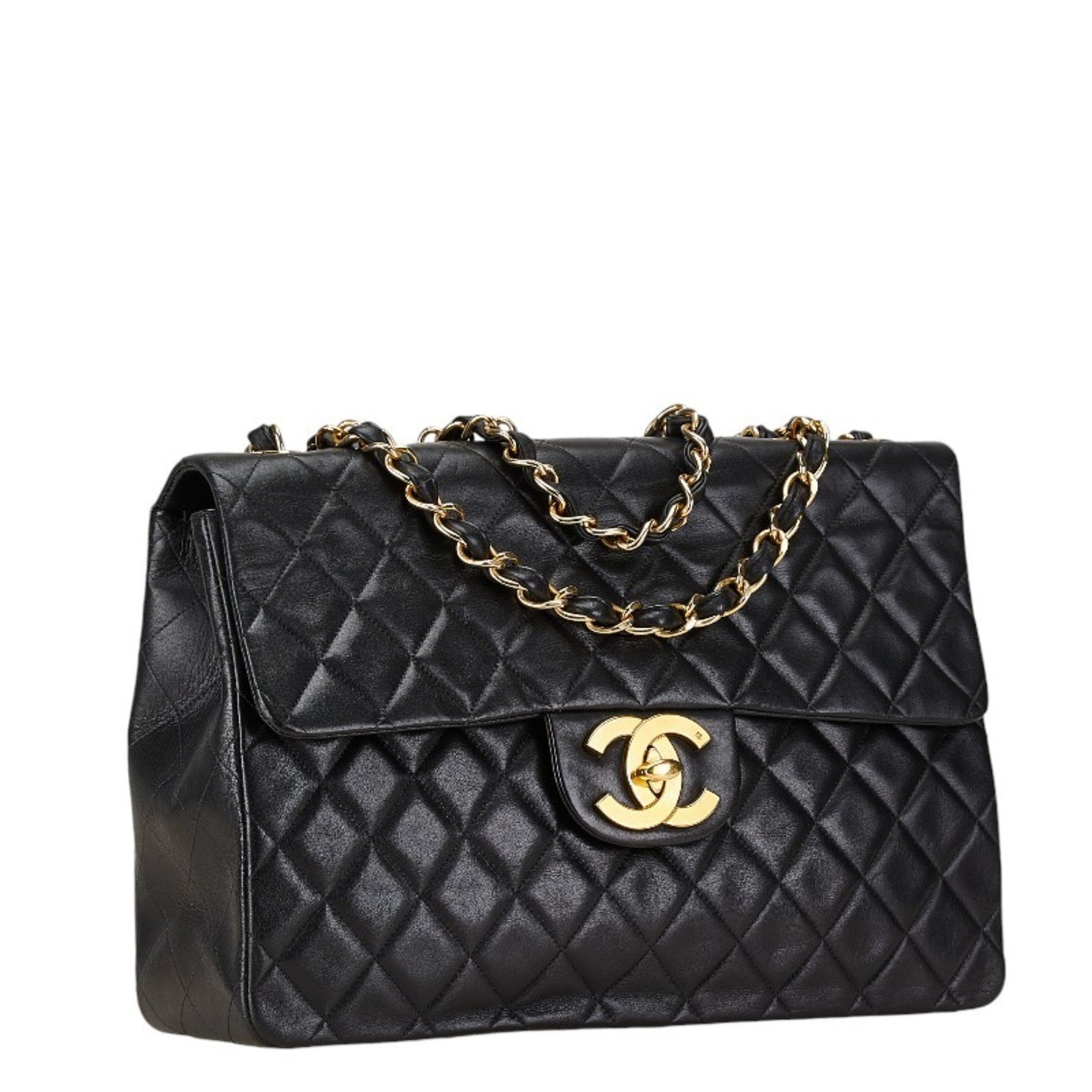 Chanel Matelasse Coco Mark Chain Shoulder Bag Lambskin