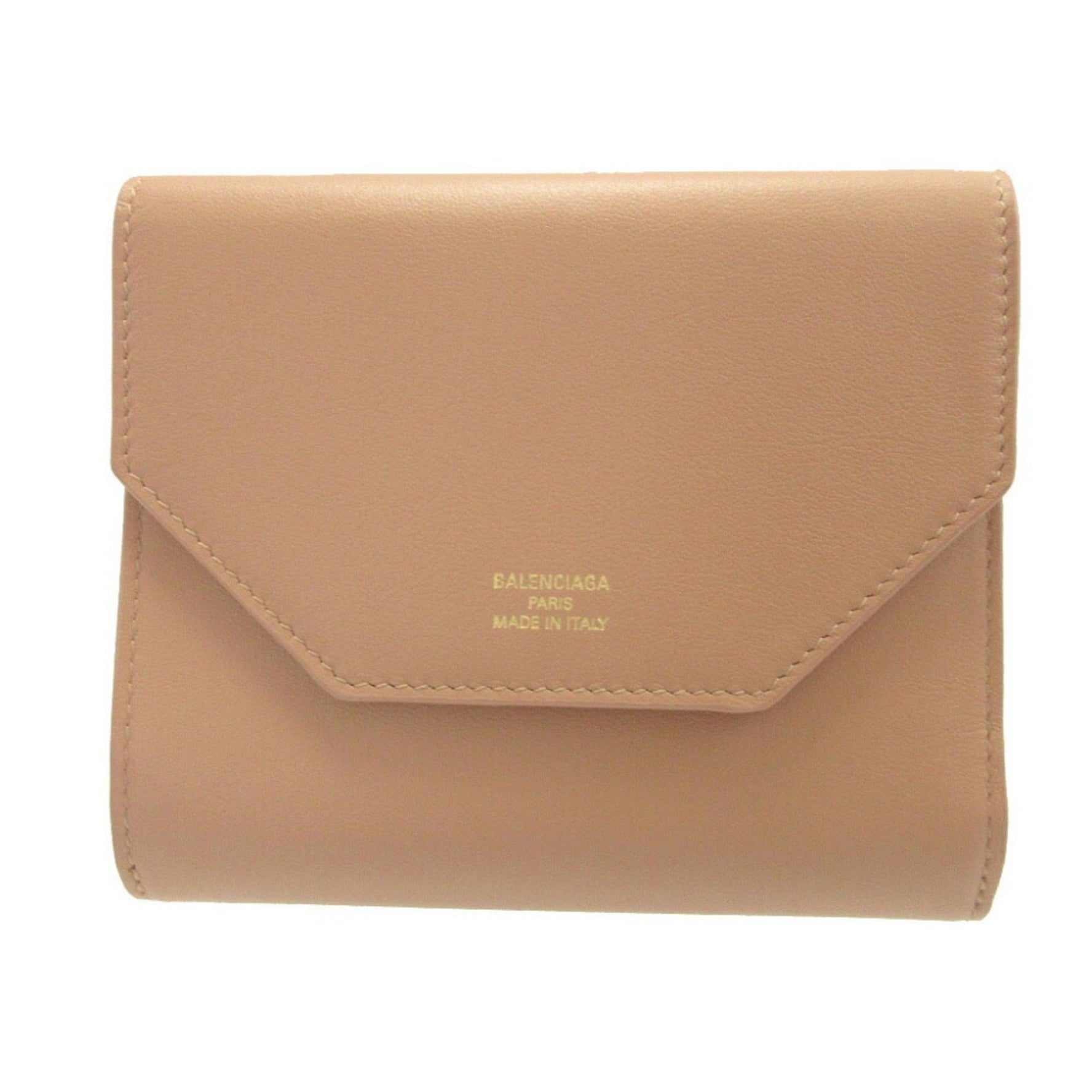 Unused Balenciaga ENVELOPE Leather Compact Bifold Wallet