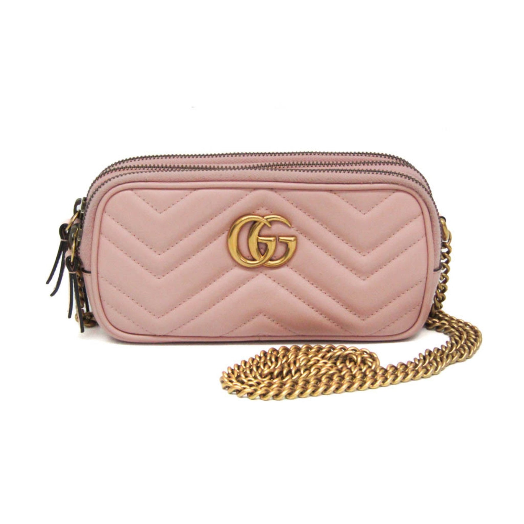 Gucci GG Marmont Leather Shoulder Bag Light Pink