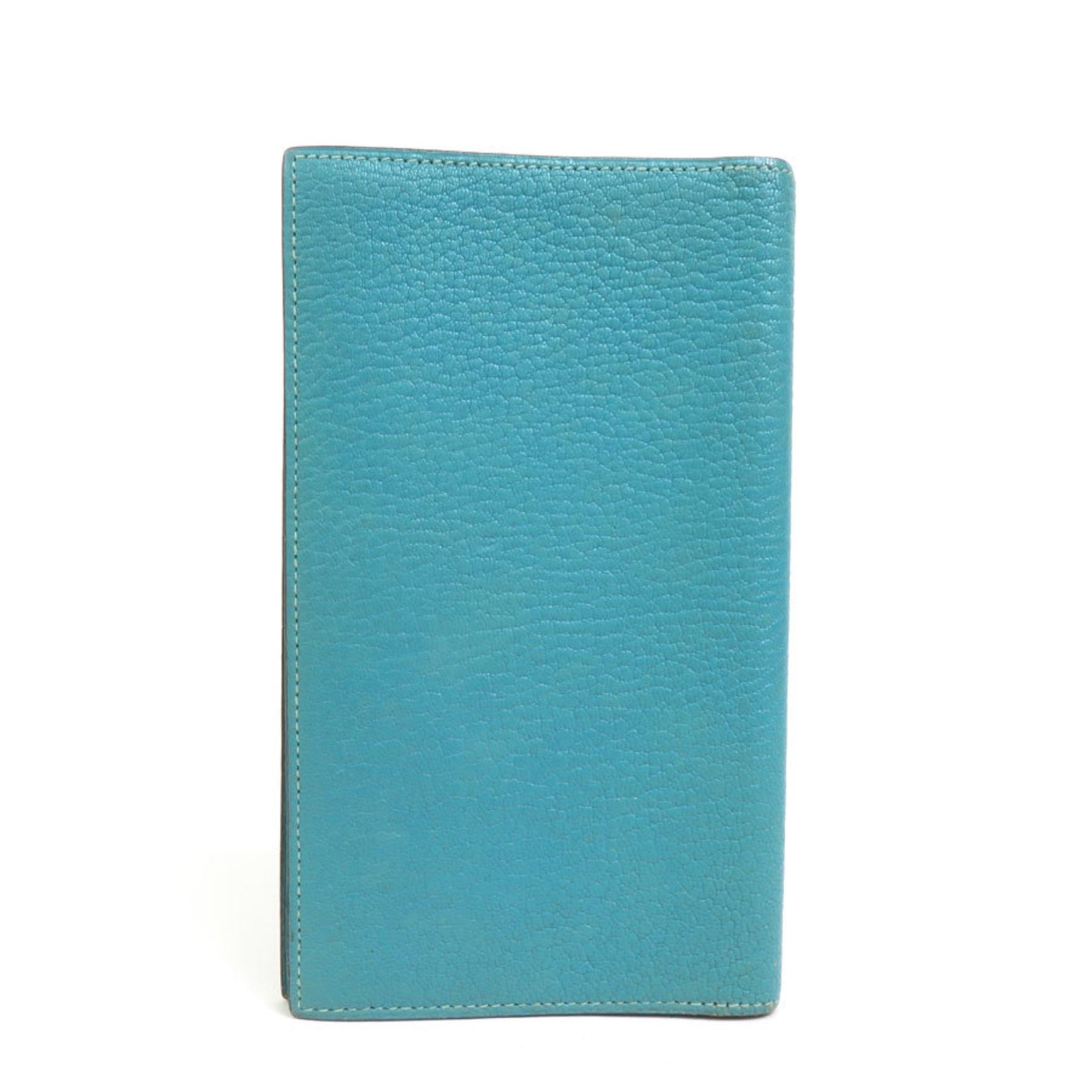 Hermes Notebook Cover Leather Light Blue Men's