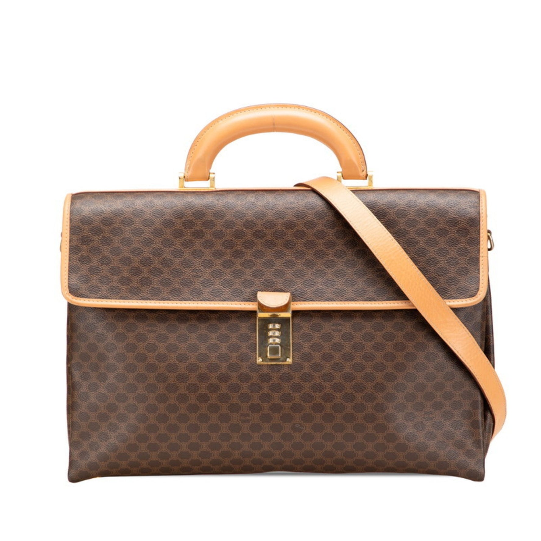 Celine Macadam Business Bag, Briefcase/Shoulder PVC and Leather