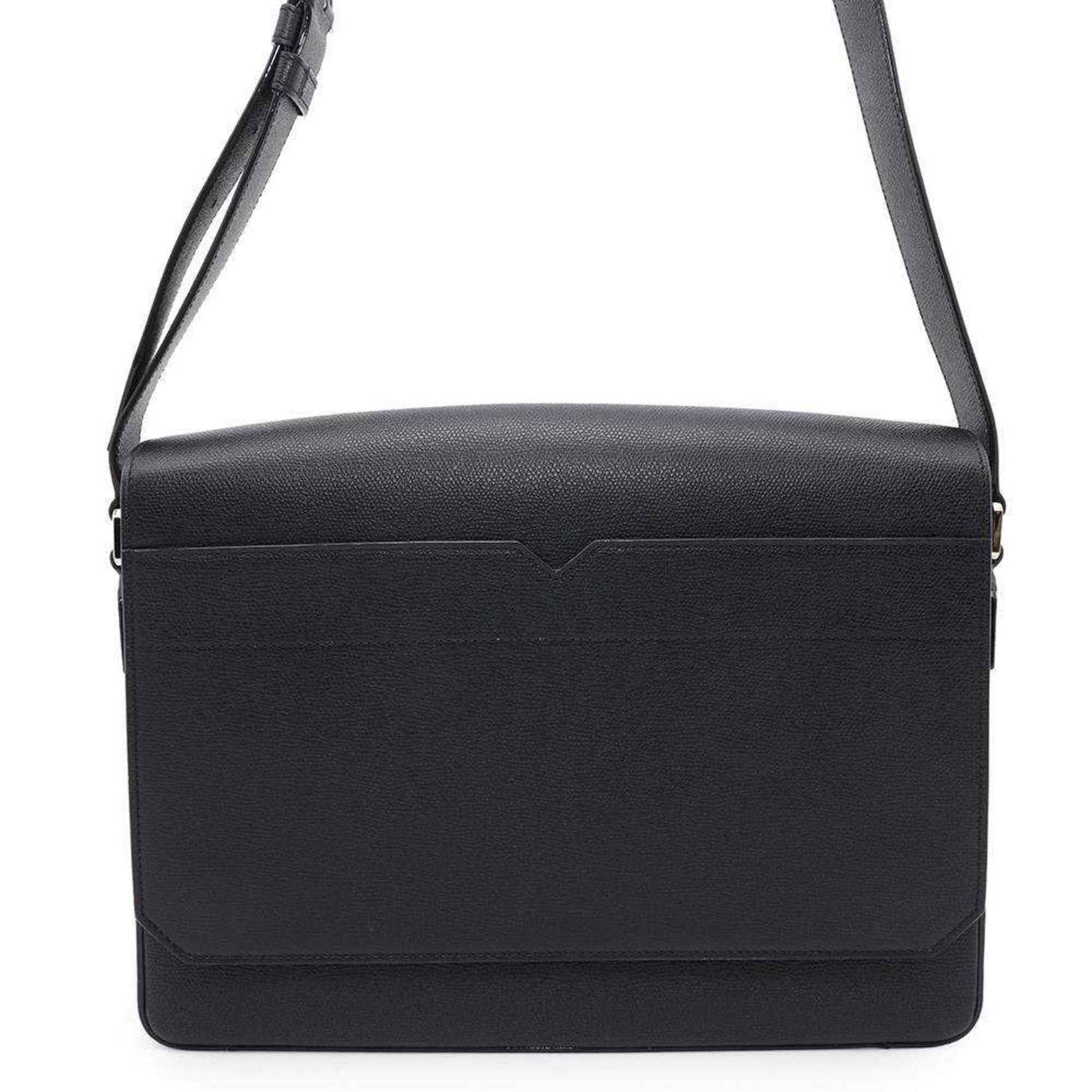 Valextra Shoulder Bag Leather MBVL0010028LRL99NN Men's Black