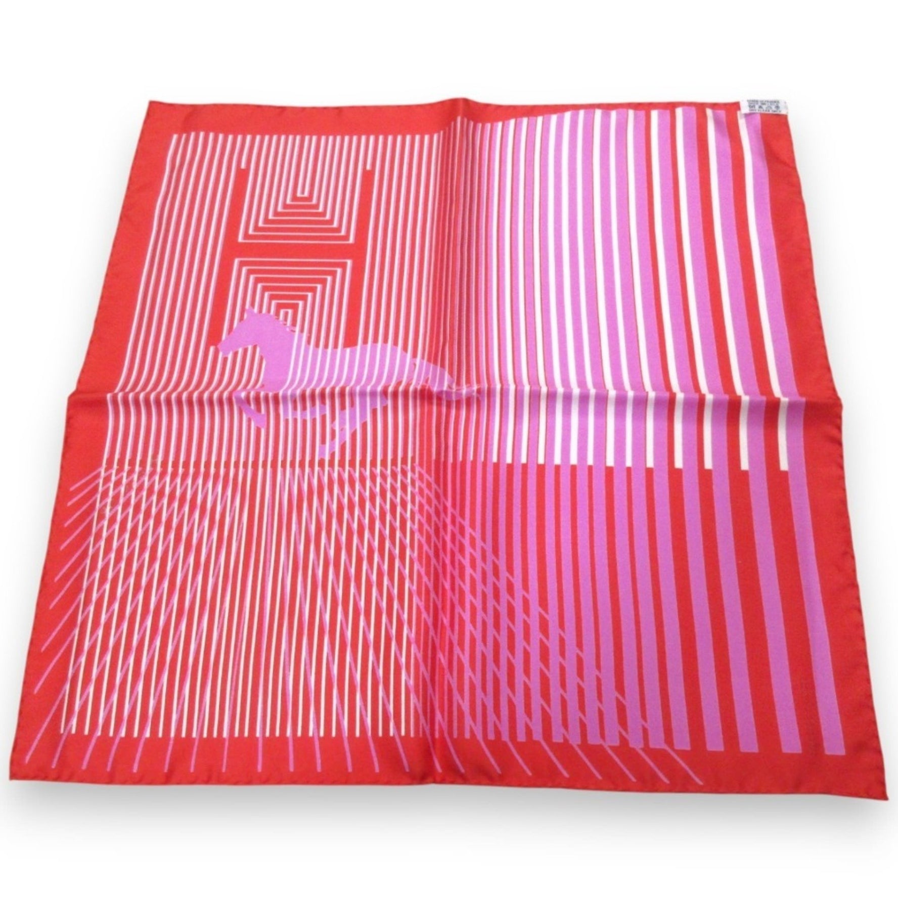 HERMES H AU GALOP Carré 45 100% Silk Scarf/Muffler Red