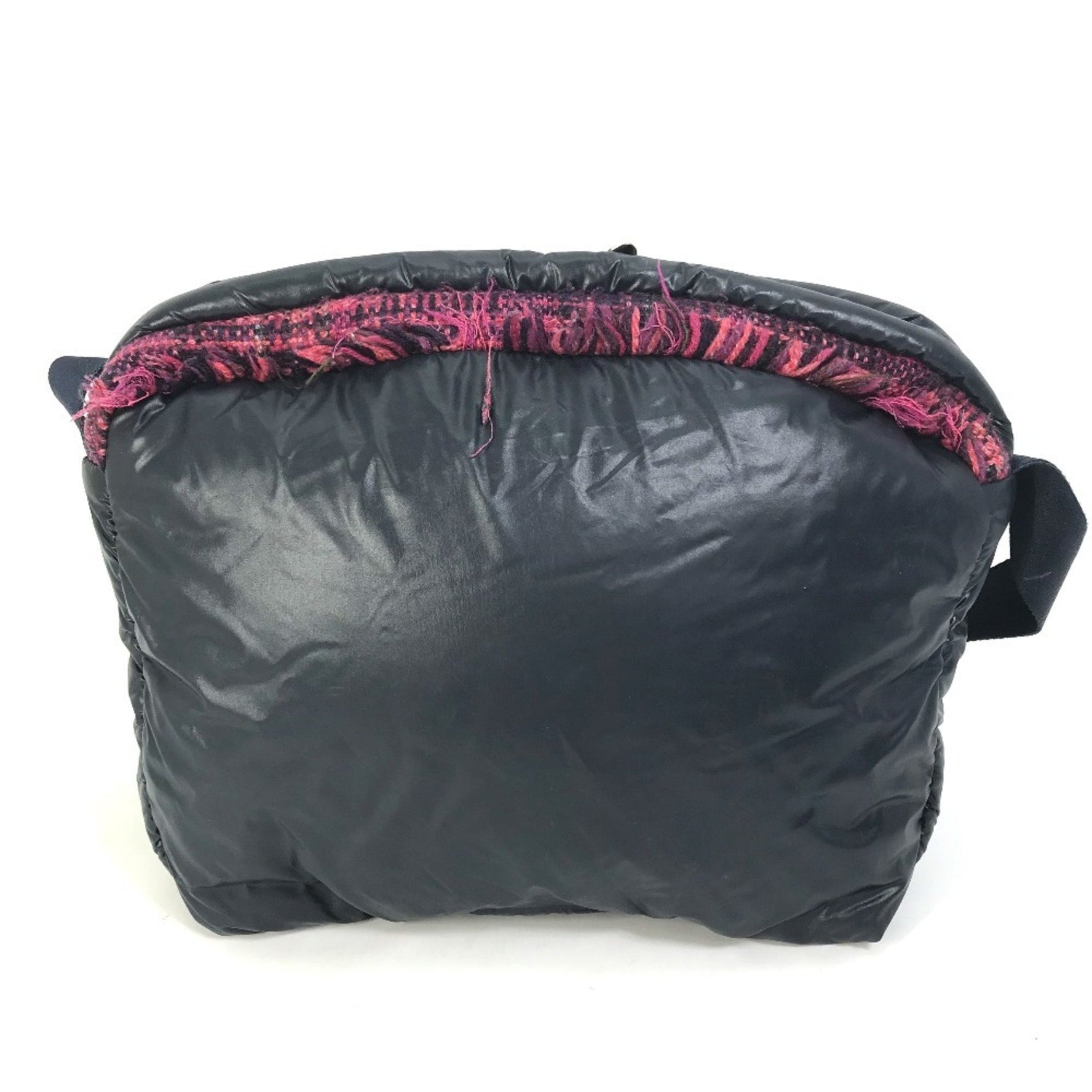 CHANEL Shoulder Bag Coconage Waist Belt Body Nylon Tweed Navy
