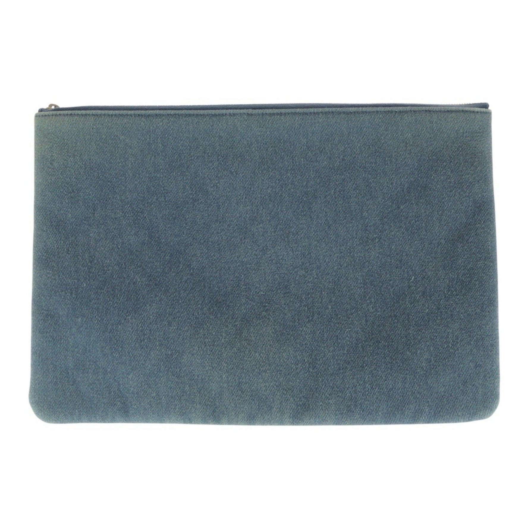CHANEL Deauville Sequin Denim Clutch Bag Pouch