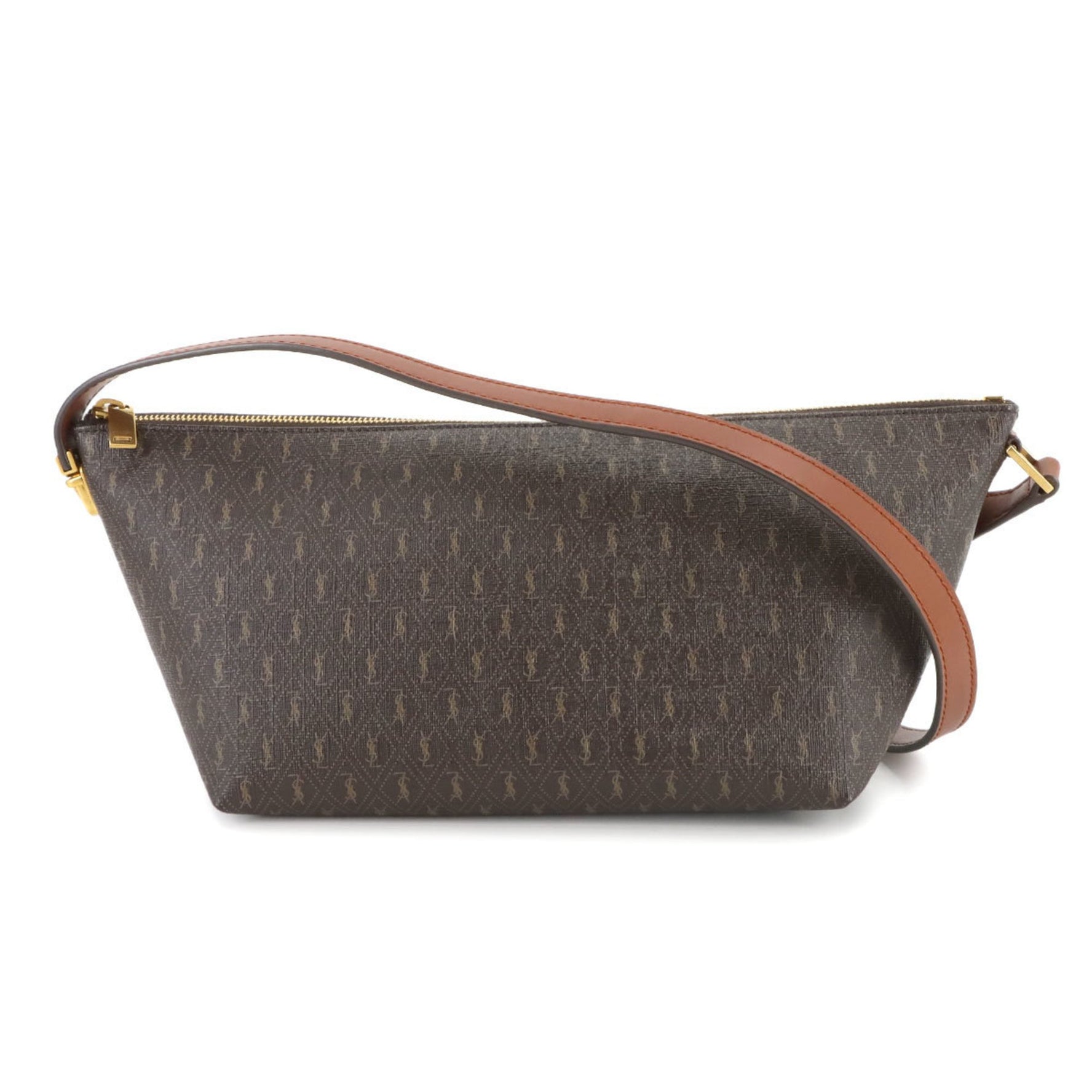 Saint Laurent Le Monogram Crossbody Shoulder Bag in Chestnut Leather (667490)