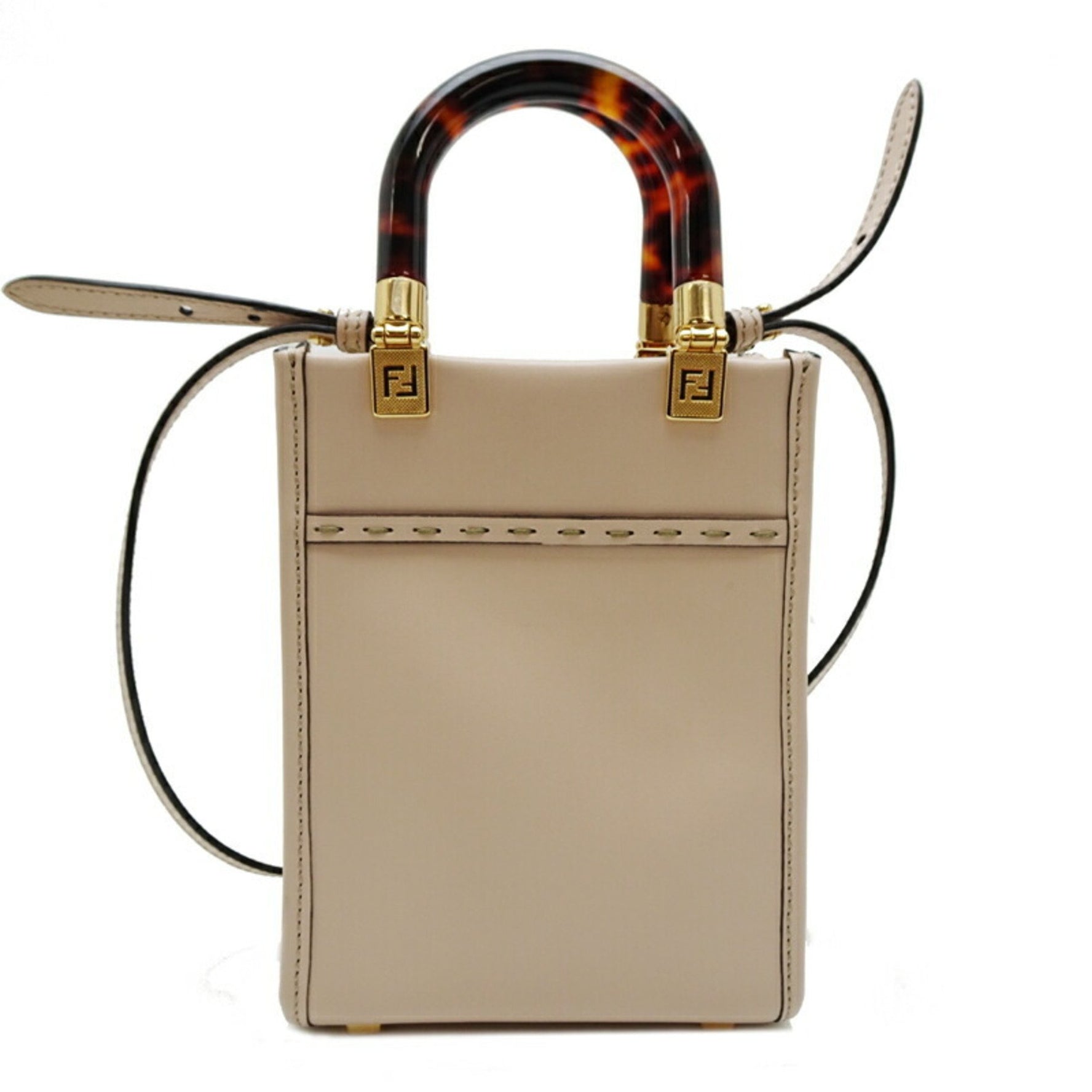 Fendi Sunshine Shopper Small Shoulder Bag Leather