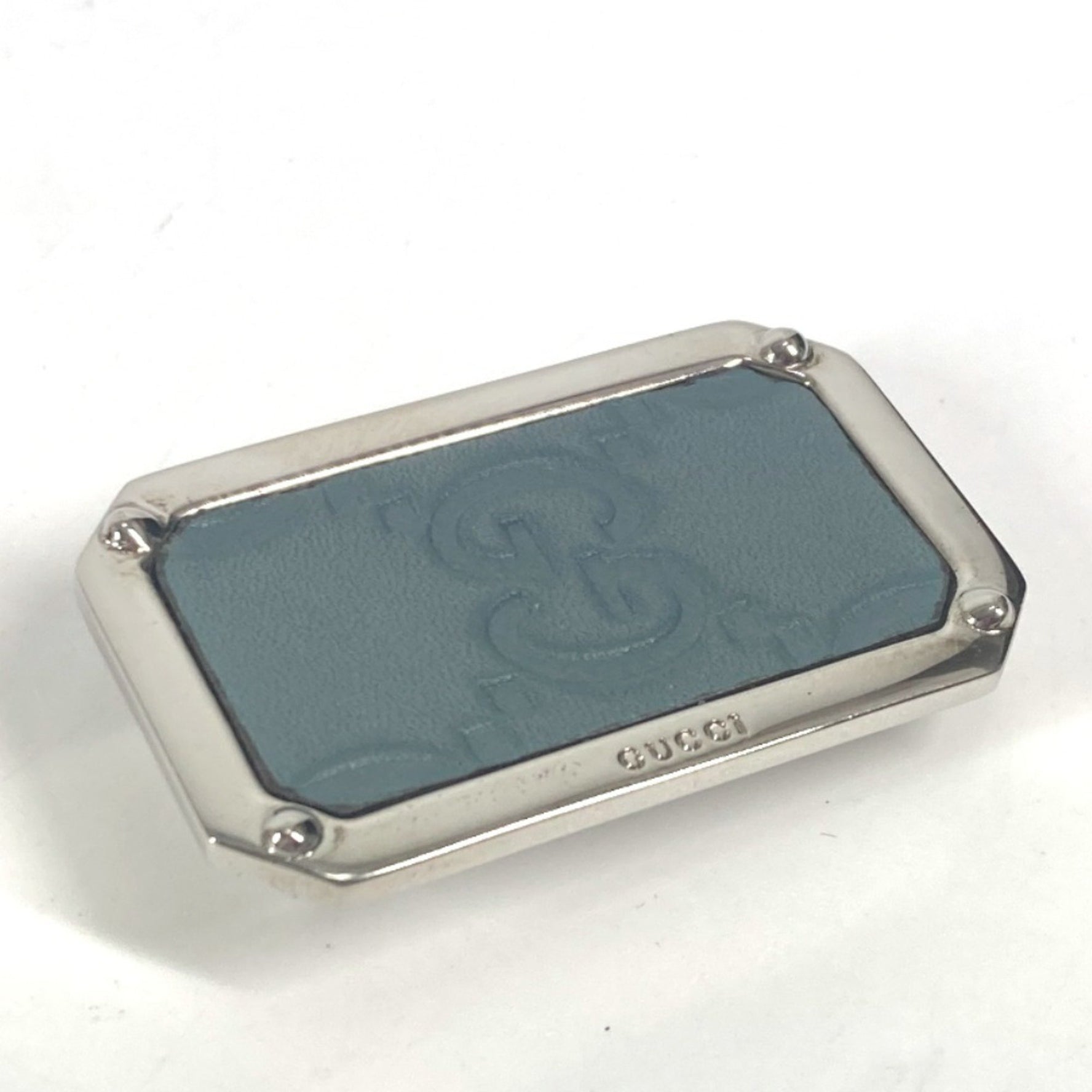 GUCCI Guccissima GG Wallet Money Clip Shima Leather Men's Blue