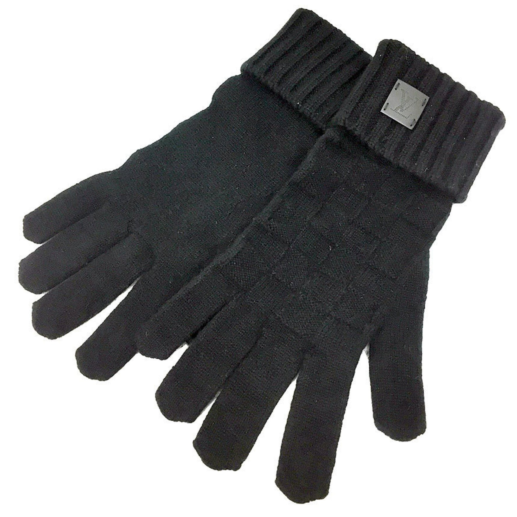 Louis Vuitton Damier Gloves Gon Helsinki 100% Cashmere