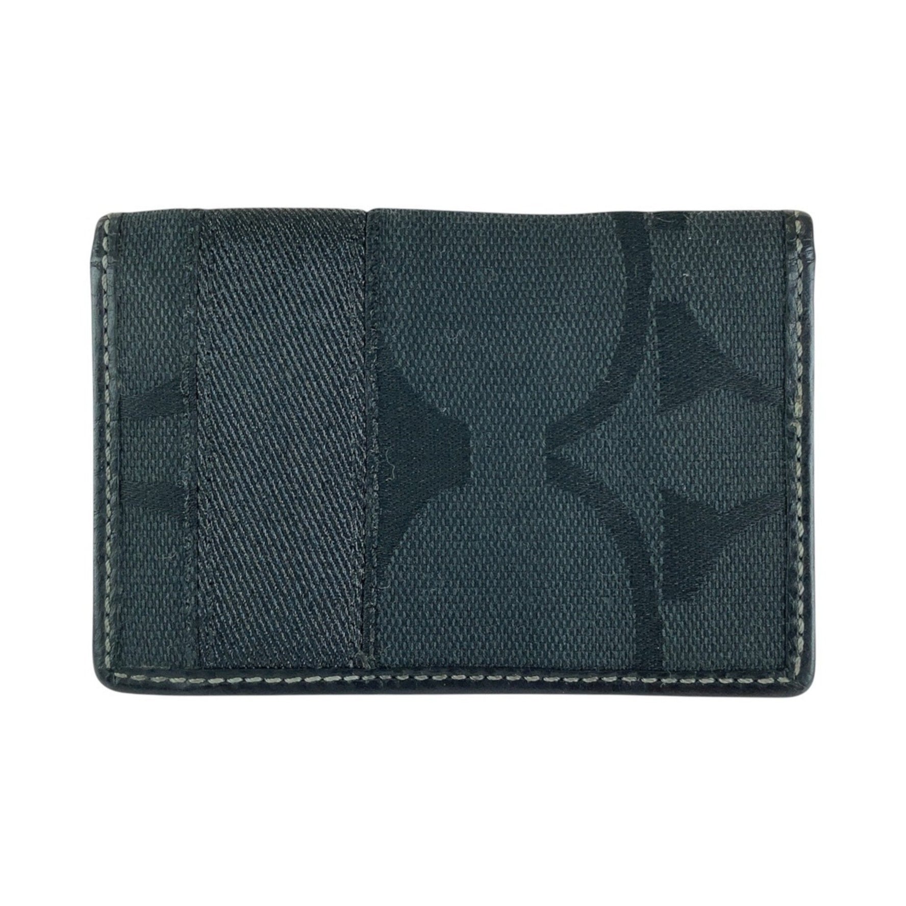 COACH Signature Canvas Leather Business Card Holder