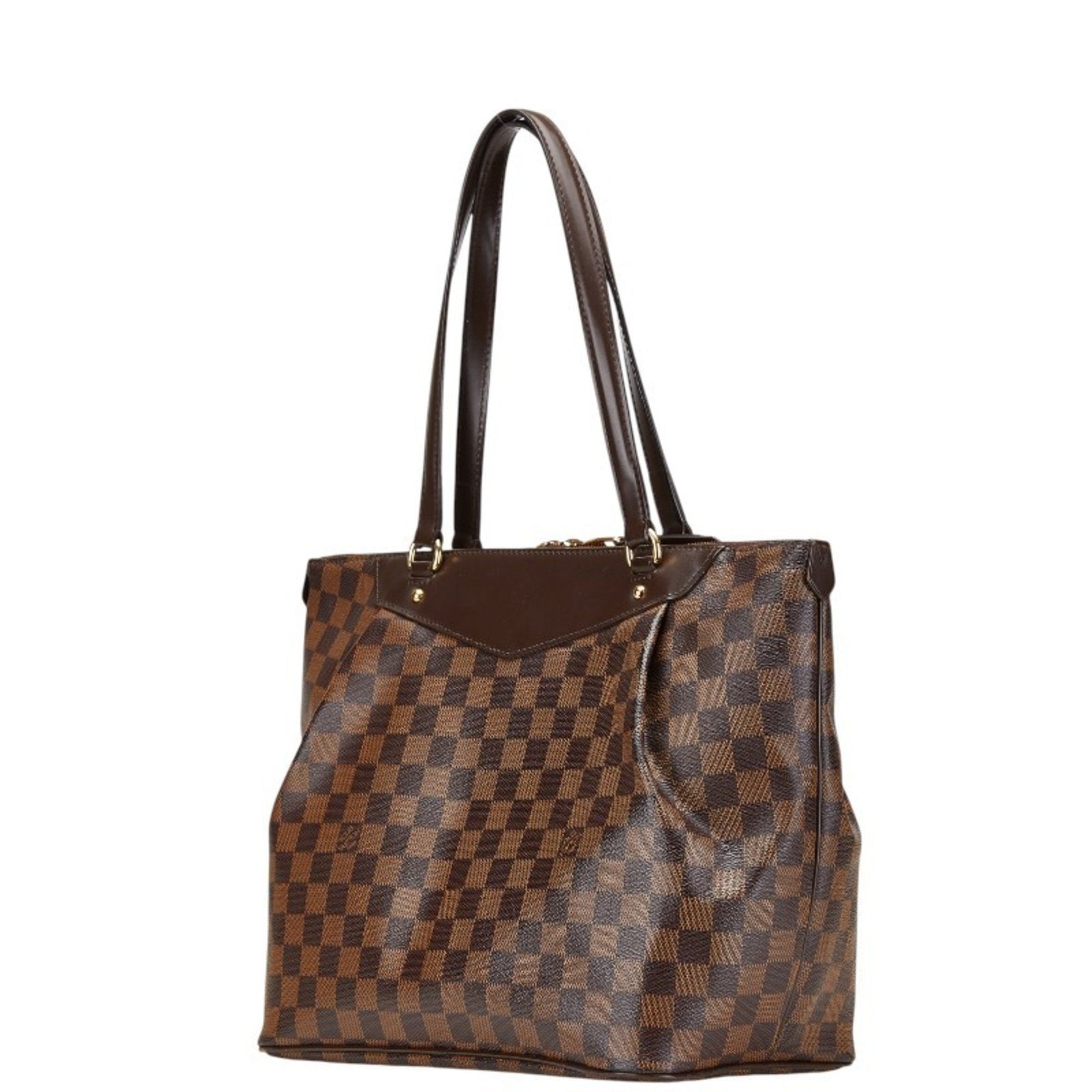 Louis Vuitton Damier Westminster GM Tote Bag Shoulder Brown PVC Leather