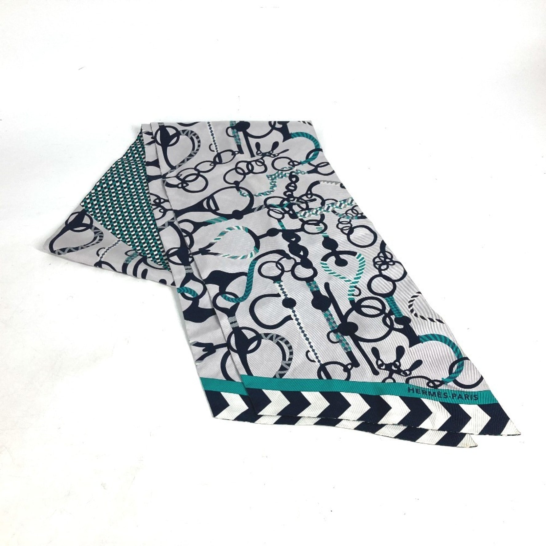 HERMES Maxi Twilly Scarf Silk Green