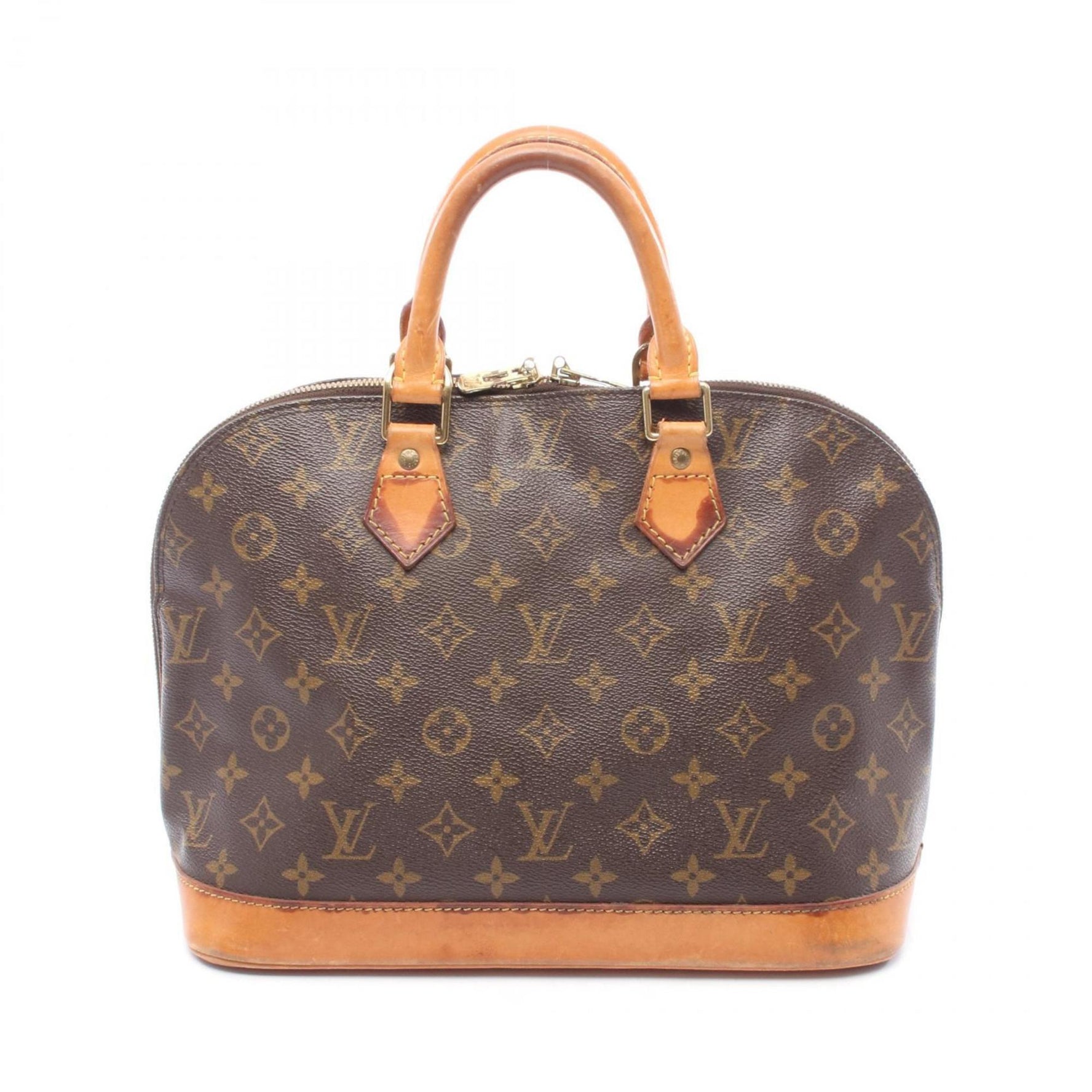 Louis Vuitton Alma PM Handbag in Coated Canvas and Leather with Monogram Design, Brown