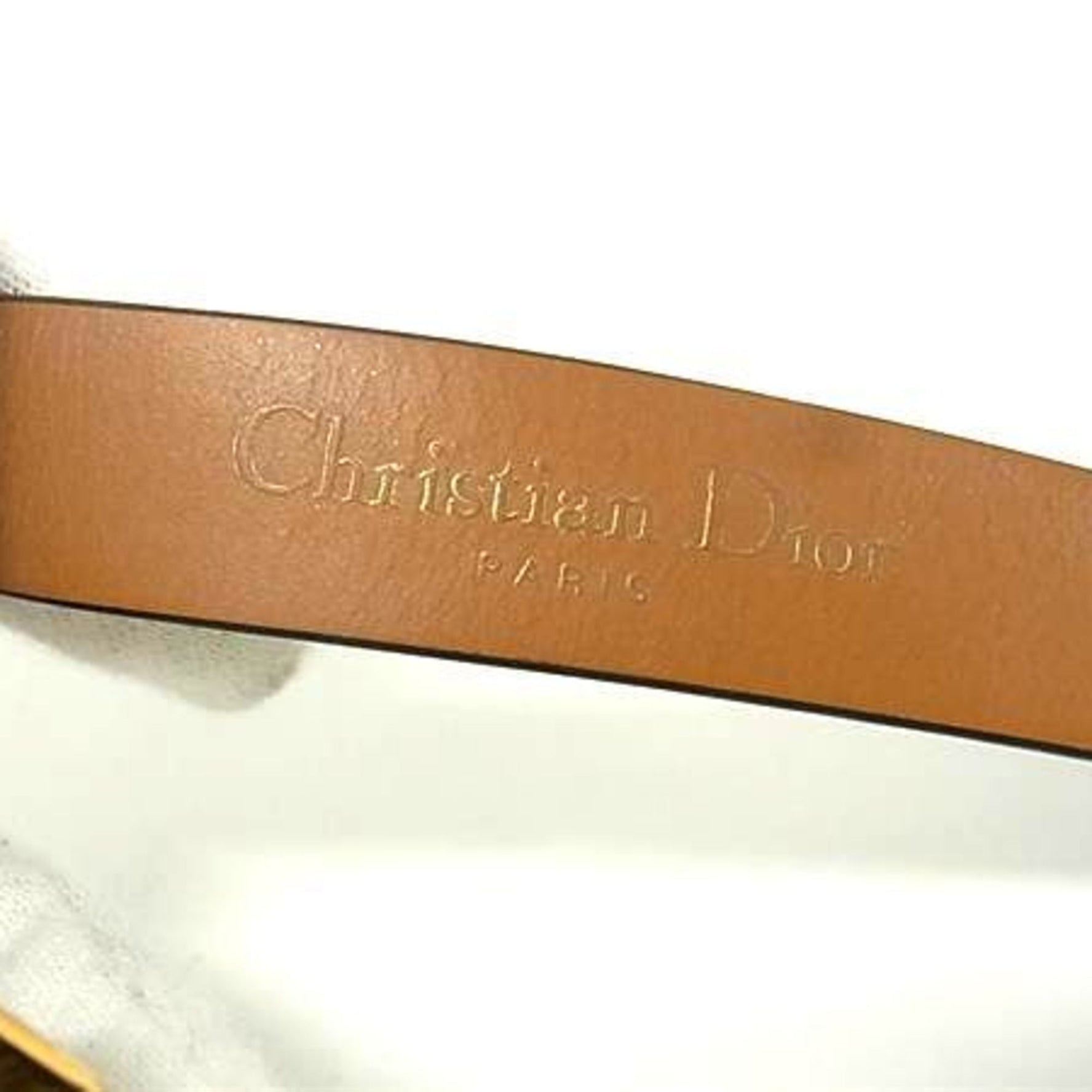 Christian Dior Leather Turnlock Double-Row Bracelet