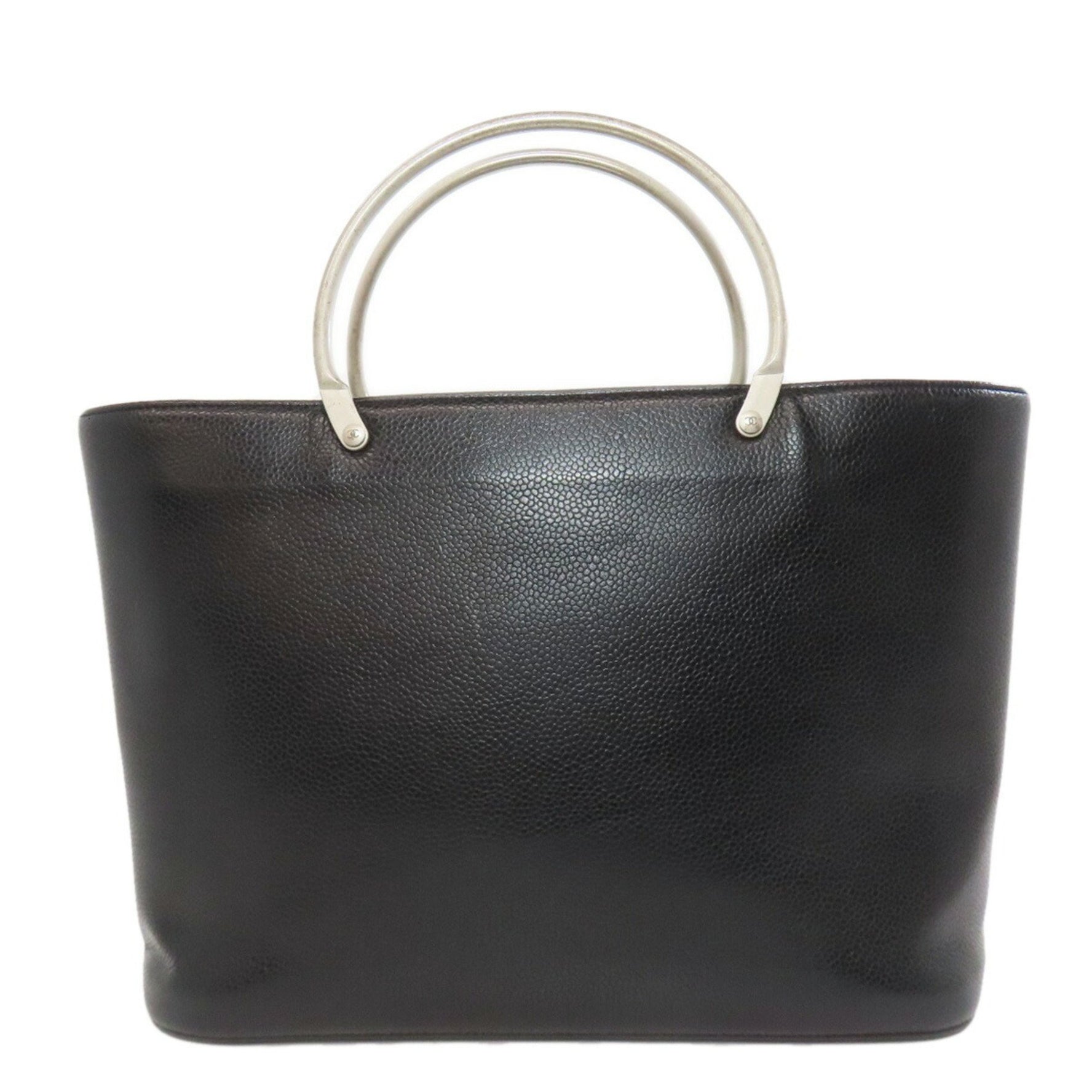 CHANEL Coco Mark Handbag Grained Calfskin Women's