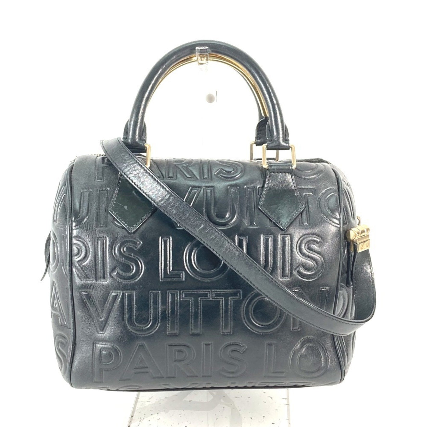 Louis Vuitton 2008 Limited Edition Monogram Speedy Mini 20 Bag Shoulder Bag/Handbag Leather Black