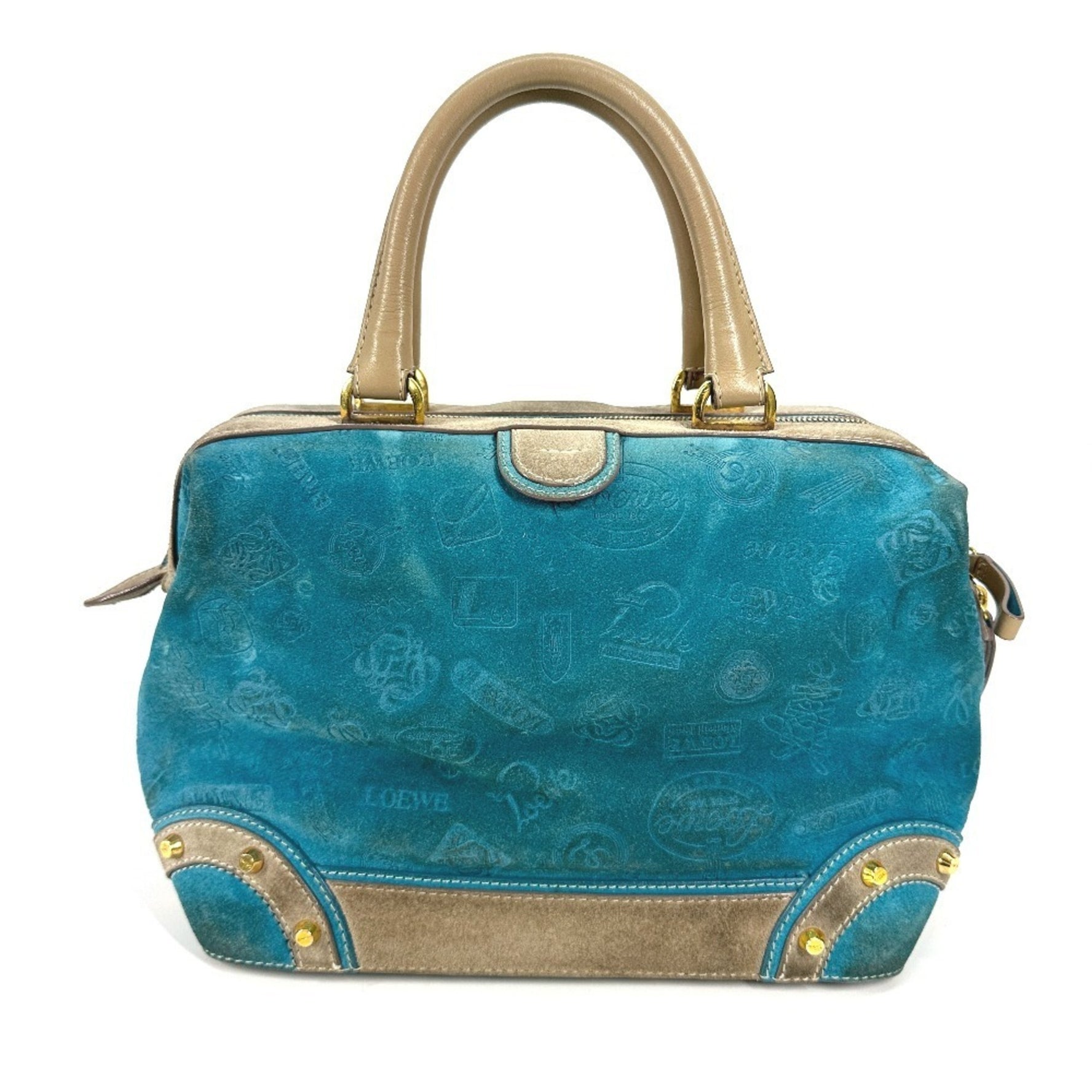 LOEWE Anniversary Bag Handbag Tote Mini Boston Leather Suede