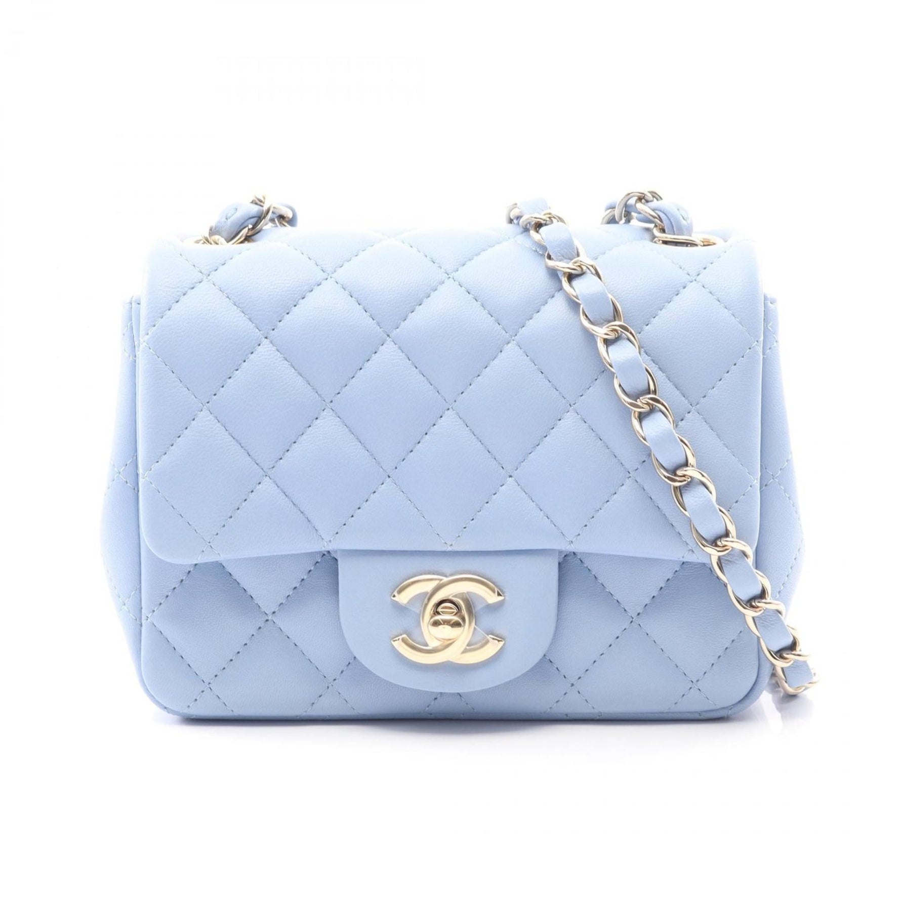 CHANEL Mini Matelasse Shoulder Bag, Lambskin Leather