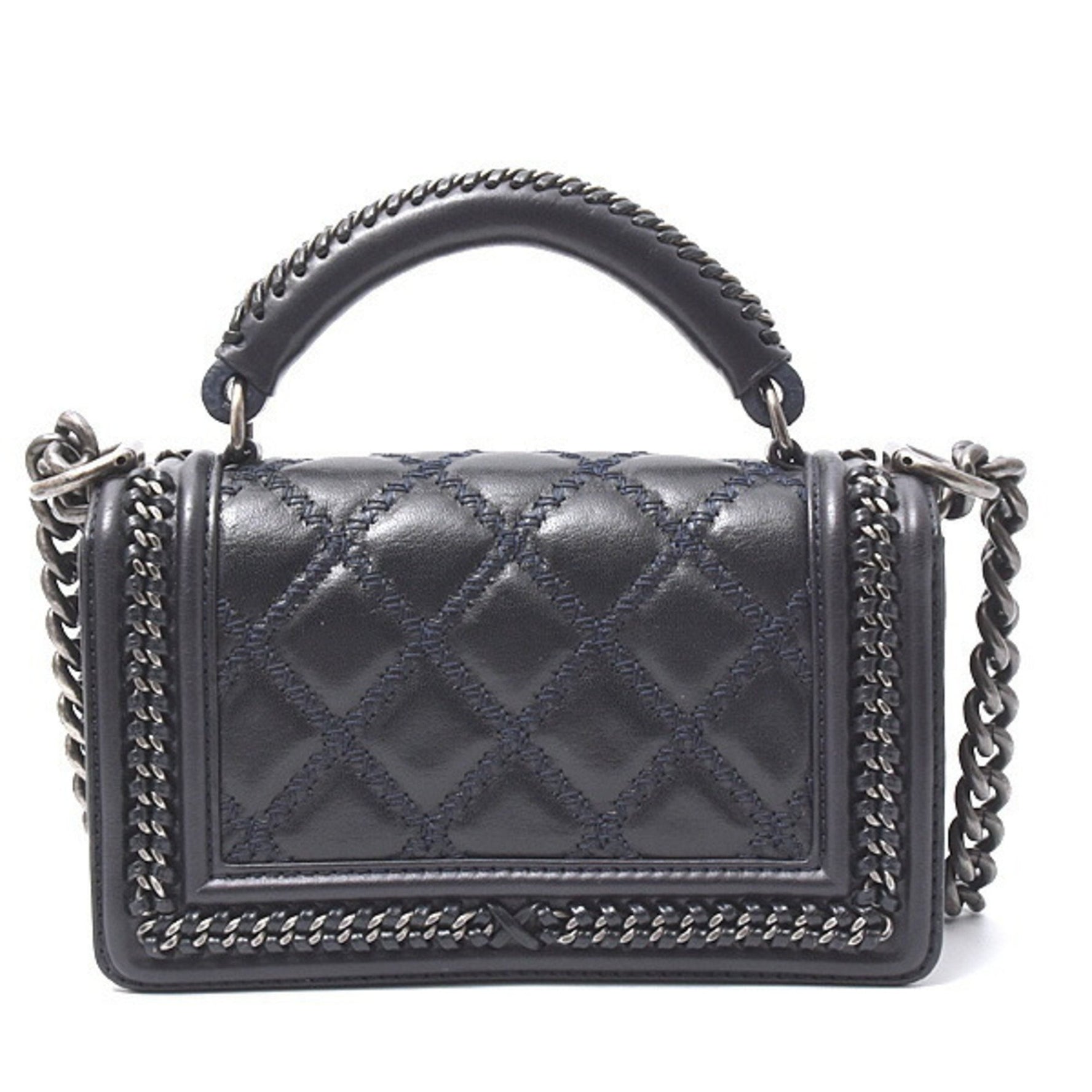 Chanel Ladies Boy Chain Shoulder Bag Matelasse Leather