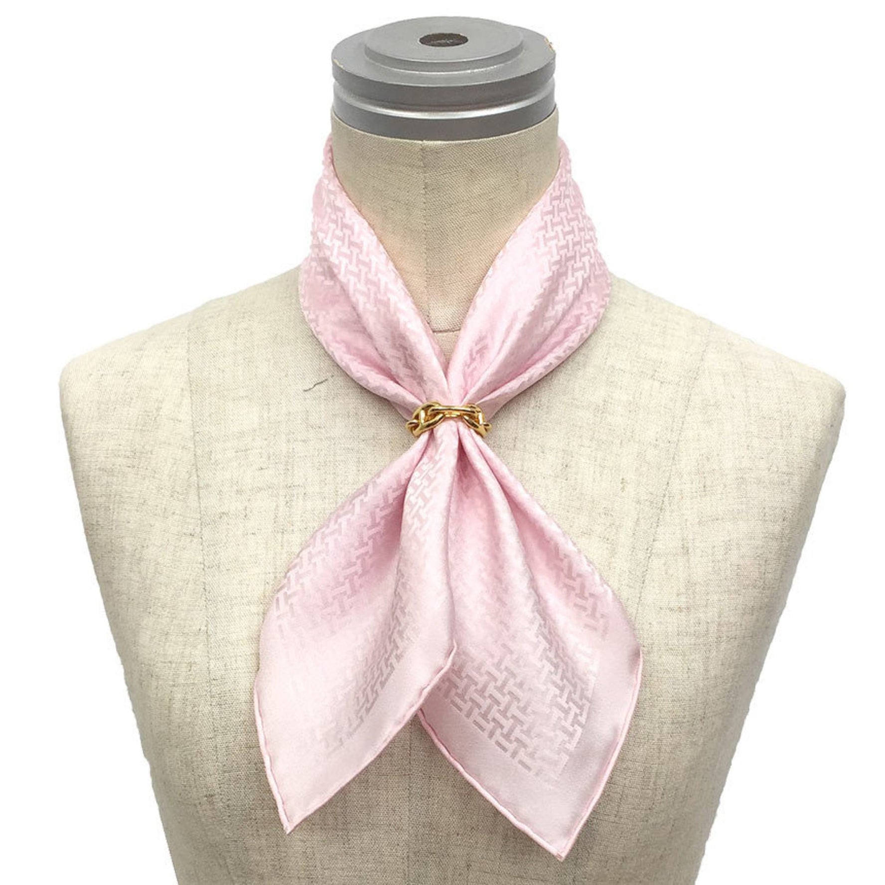 Hermes Scarf Muffler Carre 50 Pocket Square H 100% Silk Neckerchief Bandana