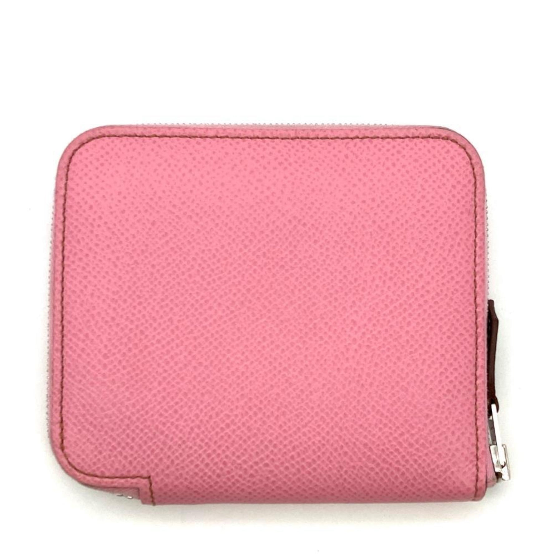 Hermes Azap Compact Silk In Coin Case Epsom Z Stamp Rose Confetti Pink