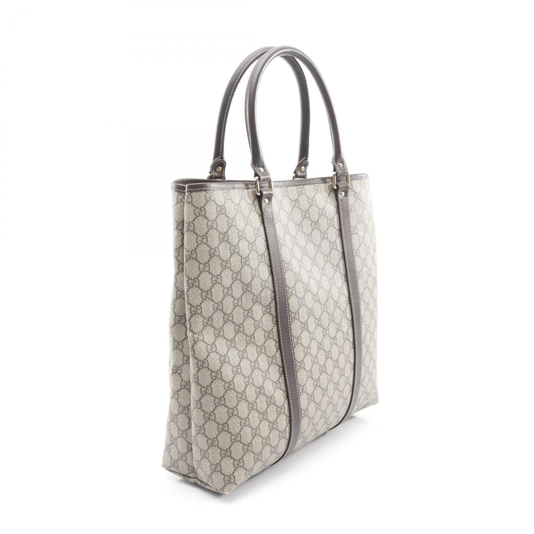 Gucci GG Plus Tote Bag, Coated Canvas and Leather, Beige Brown